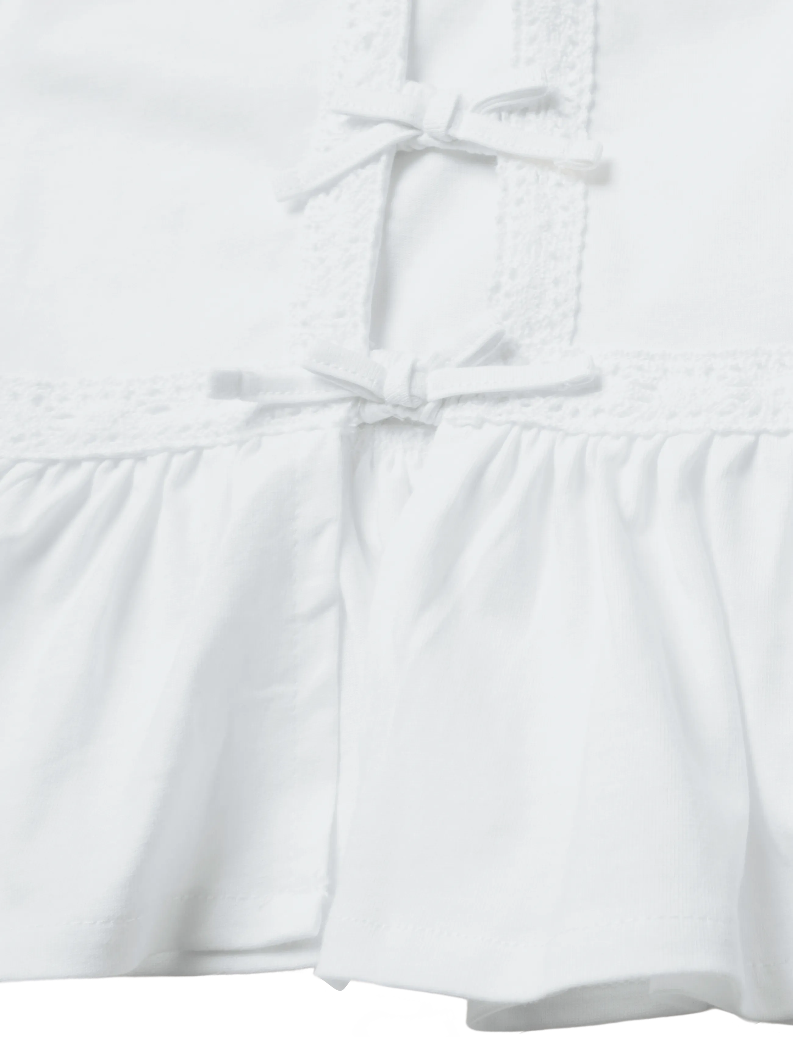 Mango - Embroidered detail bow top - varrukateta - natural white - 2