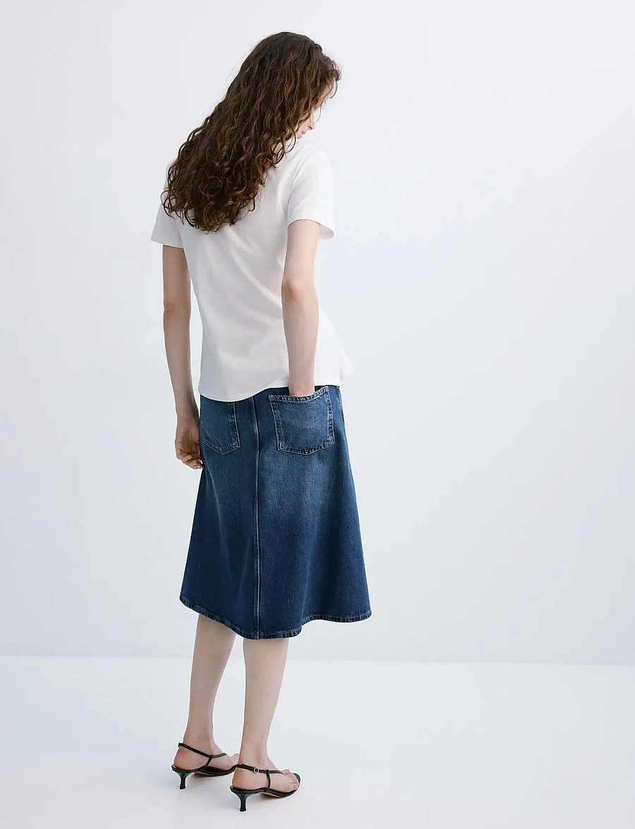 Mango - Cotton t-shirt with pucker detail - t-shirts - white - 2