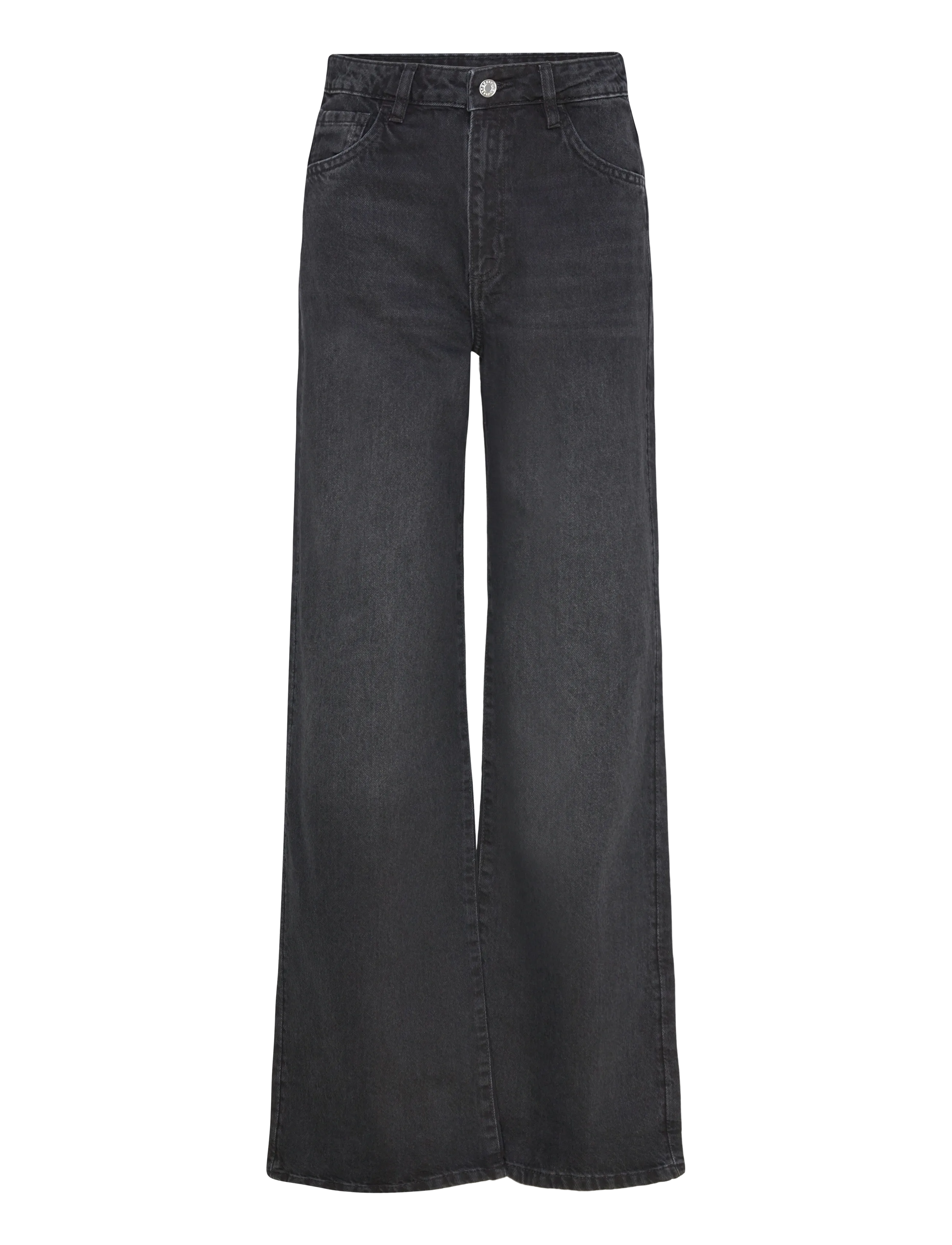 MANGO Danila High-Waisted Wide Bein Jeans Grau - 36 - Damen