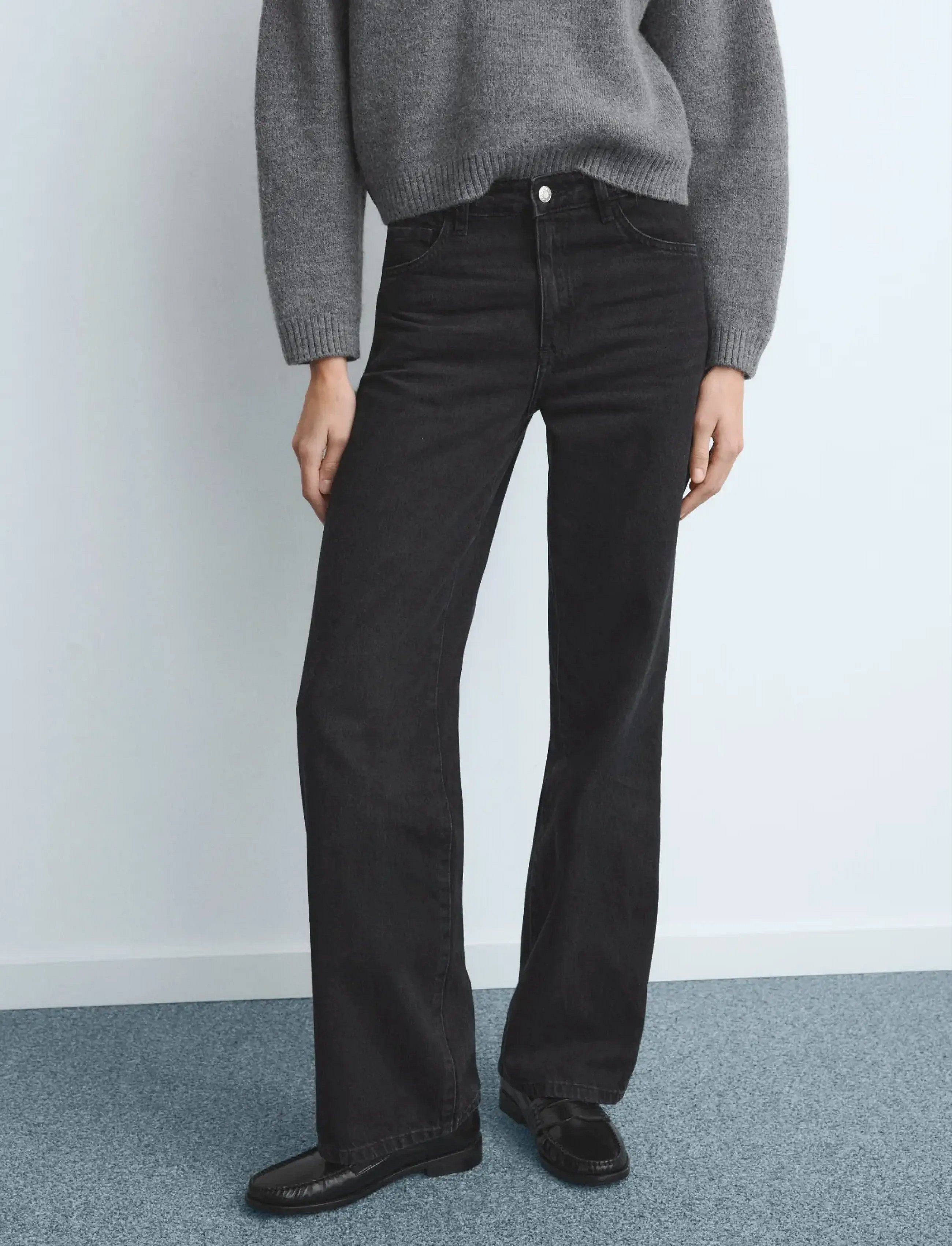 MANGO Danila High-Waisted Wide Leg Jeans