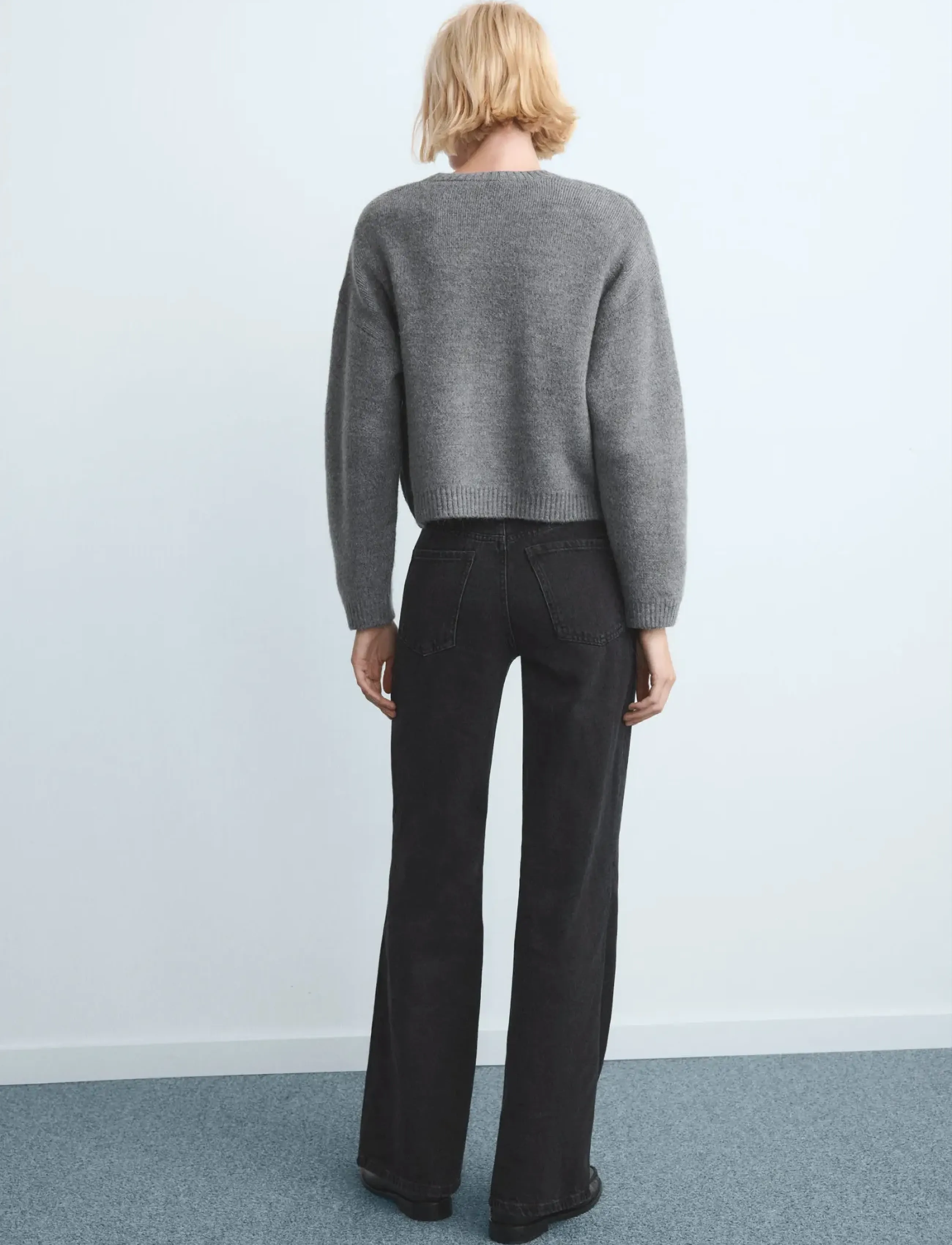 Mango - Danila high-waisted wide leg jeans - leveälahkeiset farkut - open grey - 3