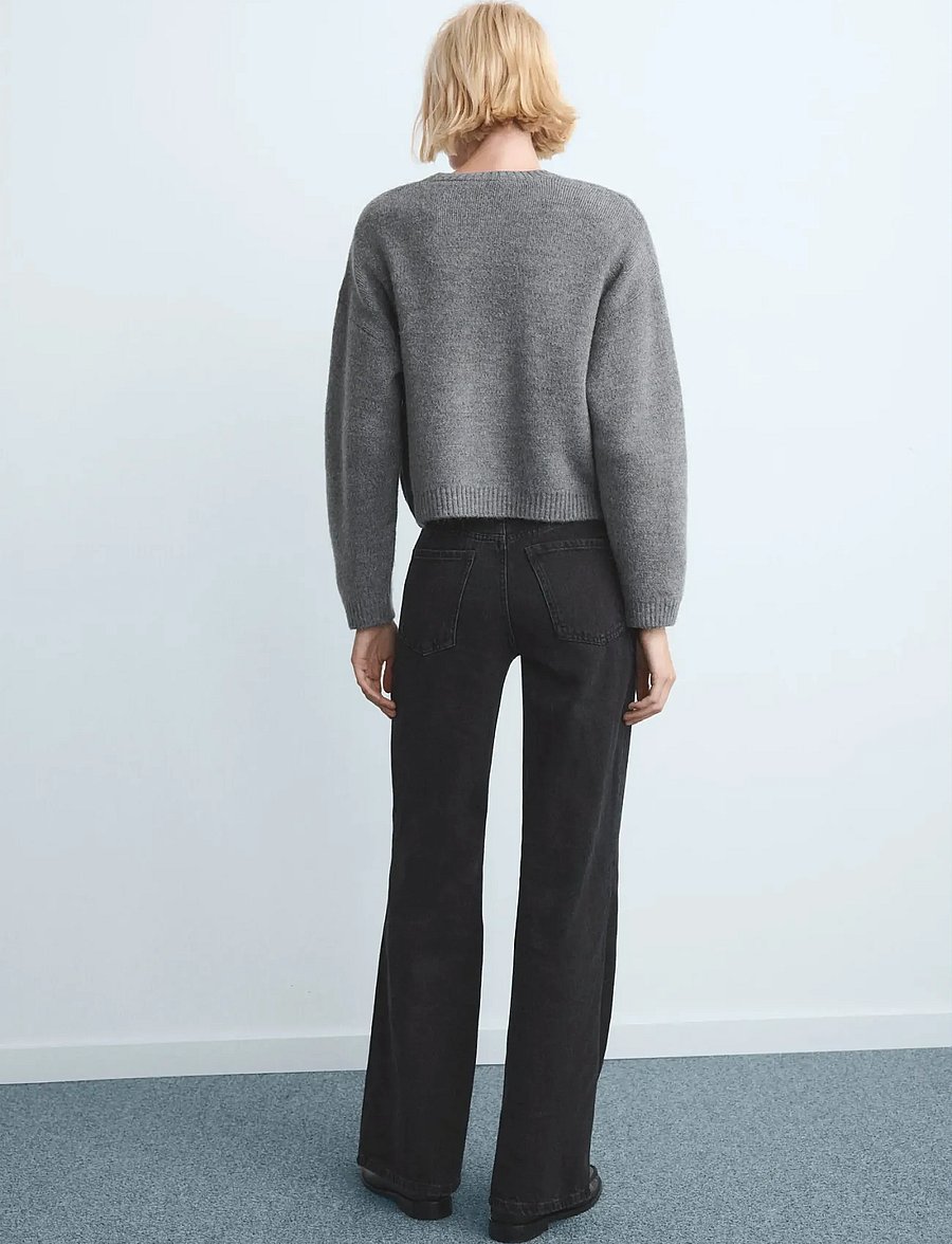 Mango - Danila high-waisted wide leg jeans - leveälahkeiset farkut - open grey - 3