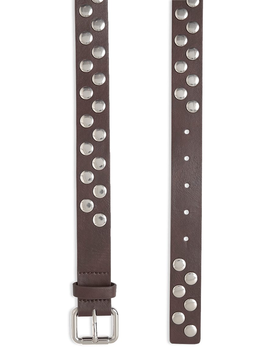 Mango - Studded belt - casual bælter - dark brown - 1
