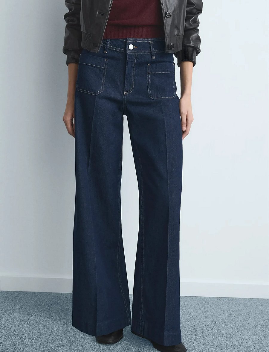 Mango - Wide leg jeans with pockets - brede jeans - open blue - 0