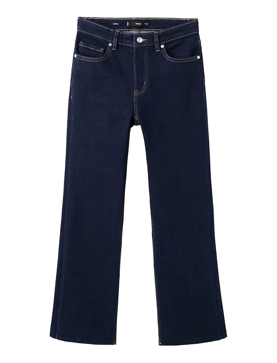 Mango - Sienna flared cropped jeans - utsvängda jeans - open blue - 1
