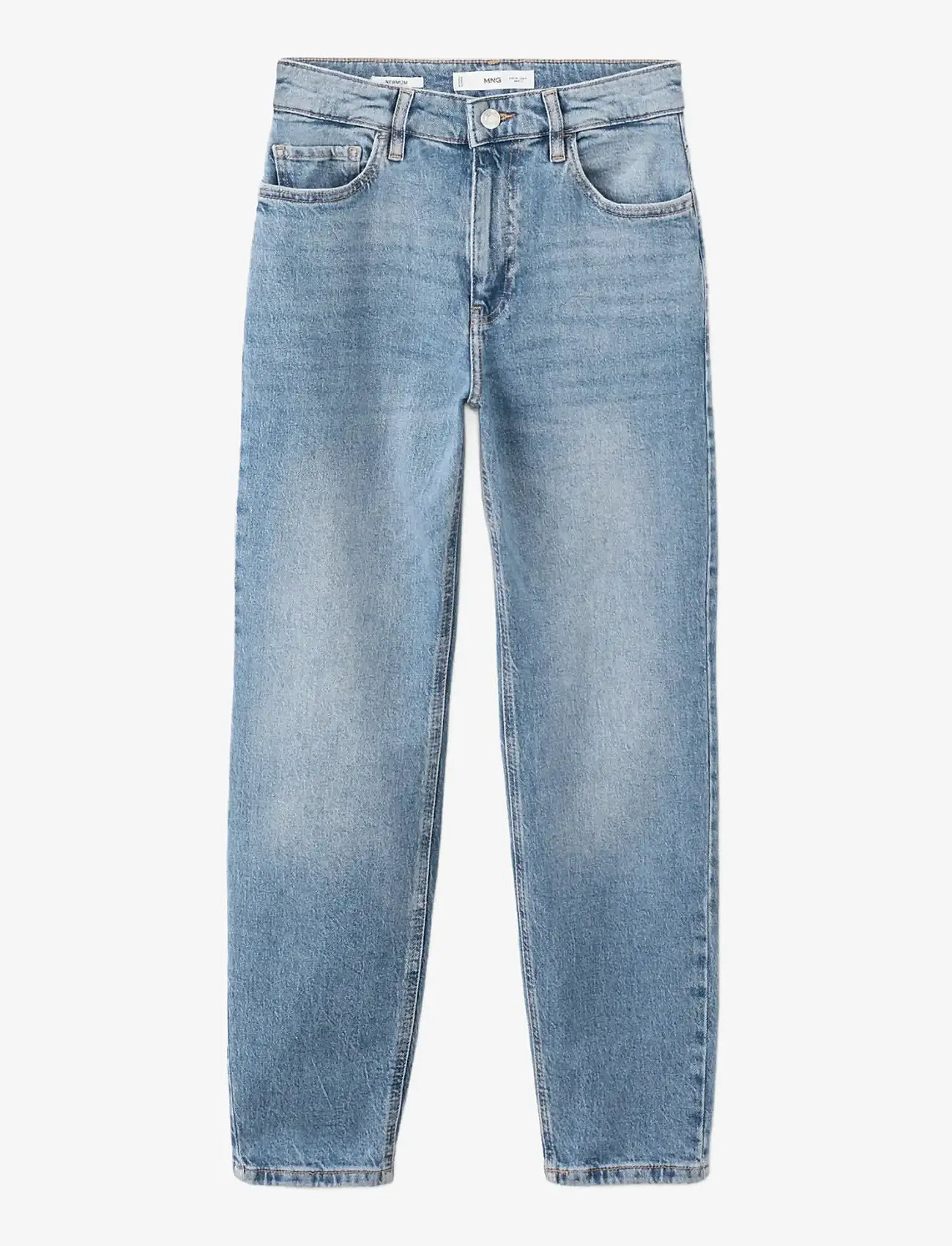 Mango - Newmom comfort high-rise jeans - mom jeans - open blue - 1