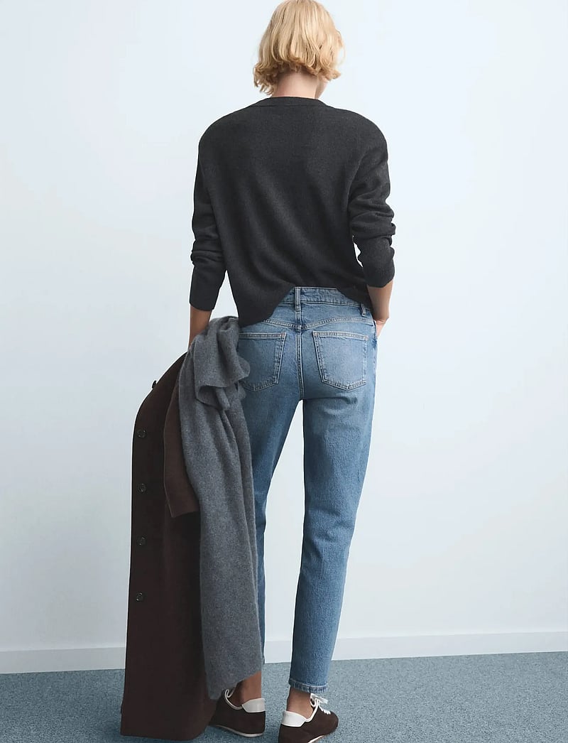 Mango - Newmom comfort high-rise jeans - mom jeans - open blue - 2