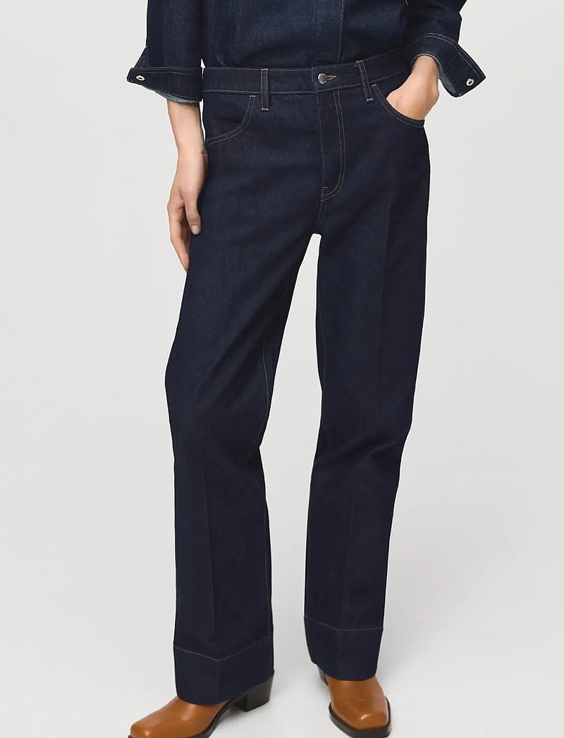 Mango - Straight-leg jeans with seam stitching - raka jeans - open blue - 0