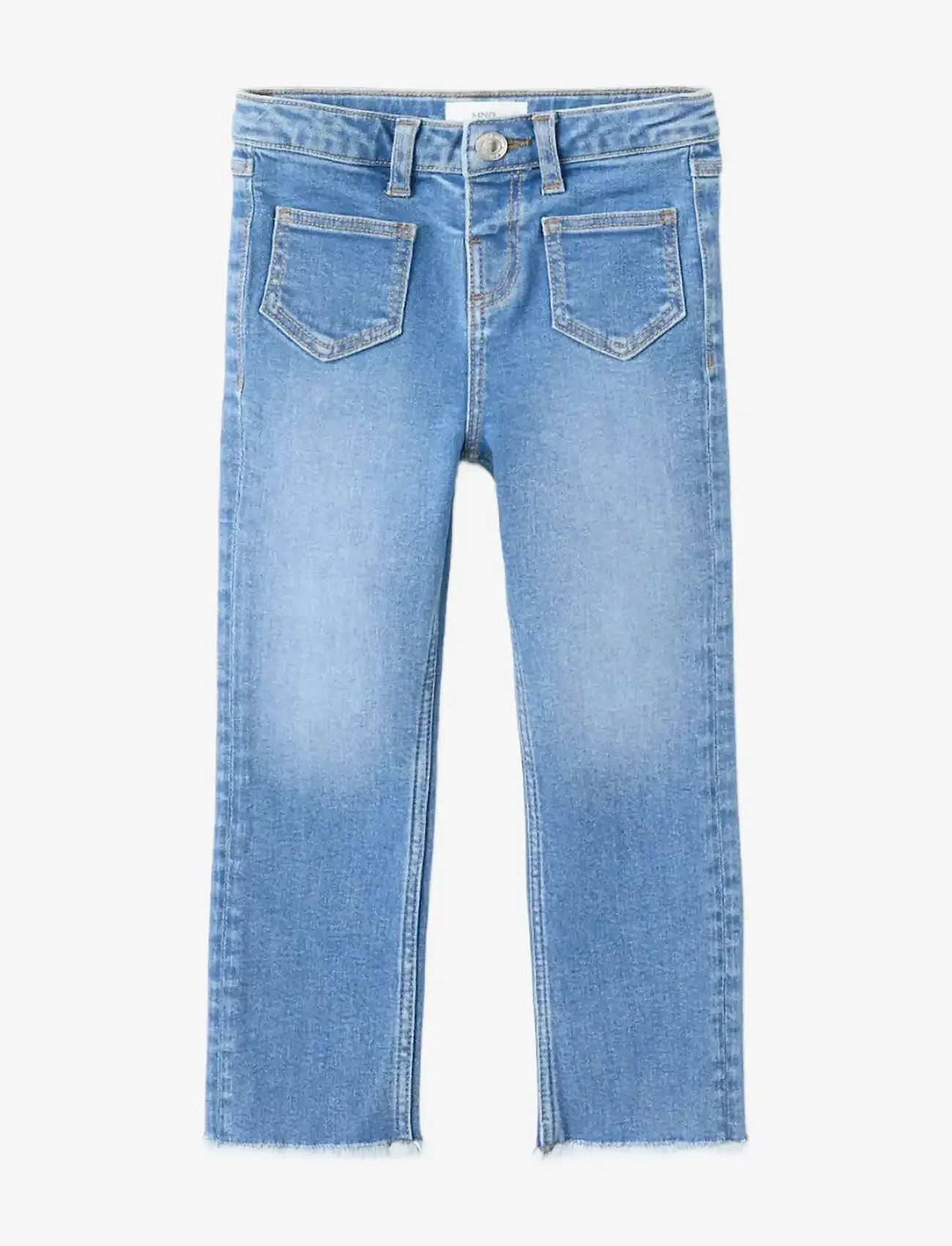 Mango - Frayed low-rise skinny jeans - skinny jeans - open blue - 1