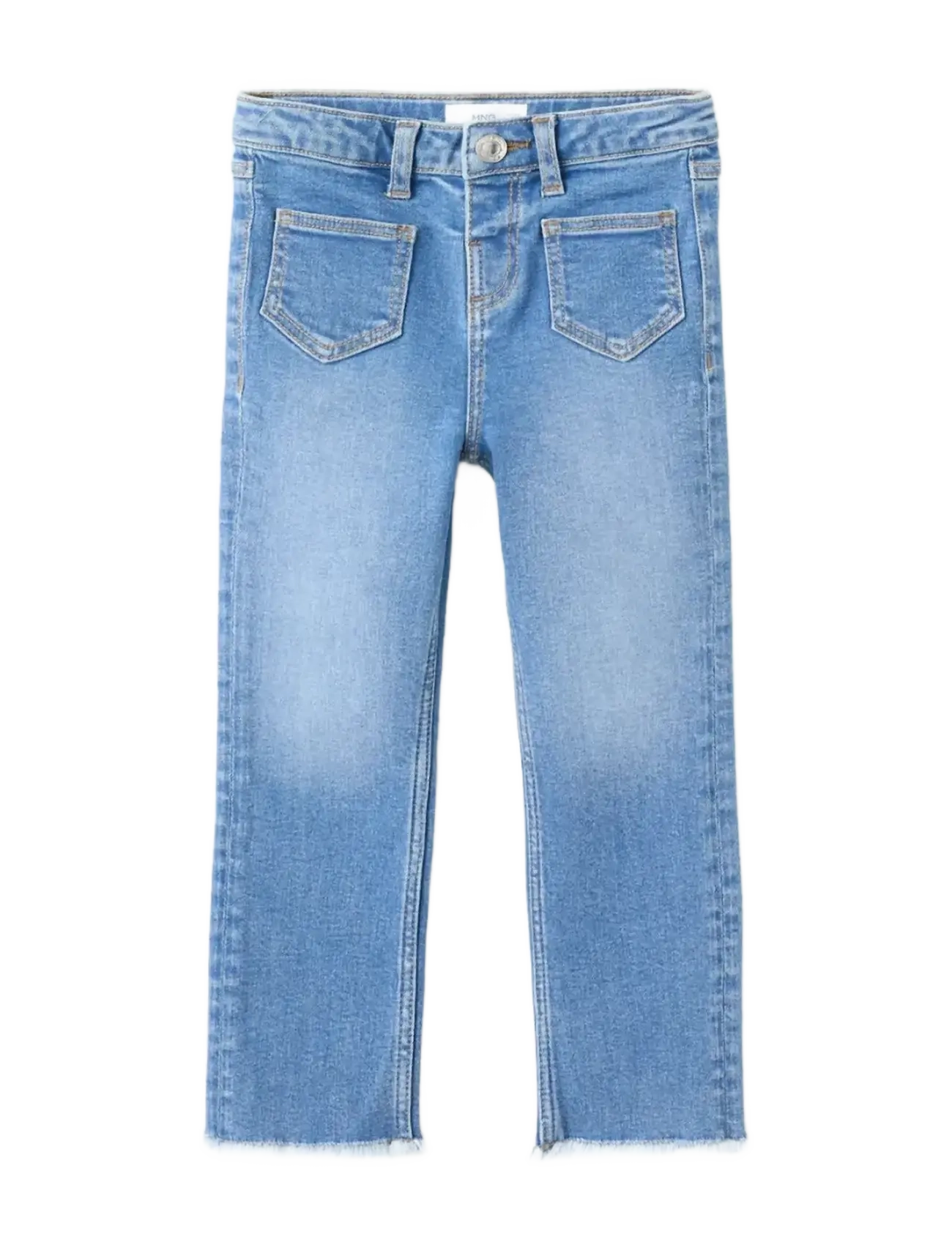 Mango Frayed low-rise skinny jeans - Tøj - OPEN BLUE / blue