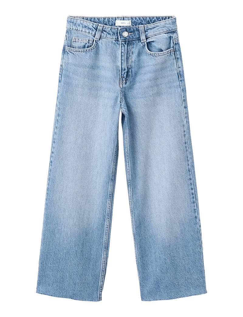Mango - Wide leg jeans with frayed hem - hosen mit weitem bein - open blue - 0