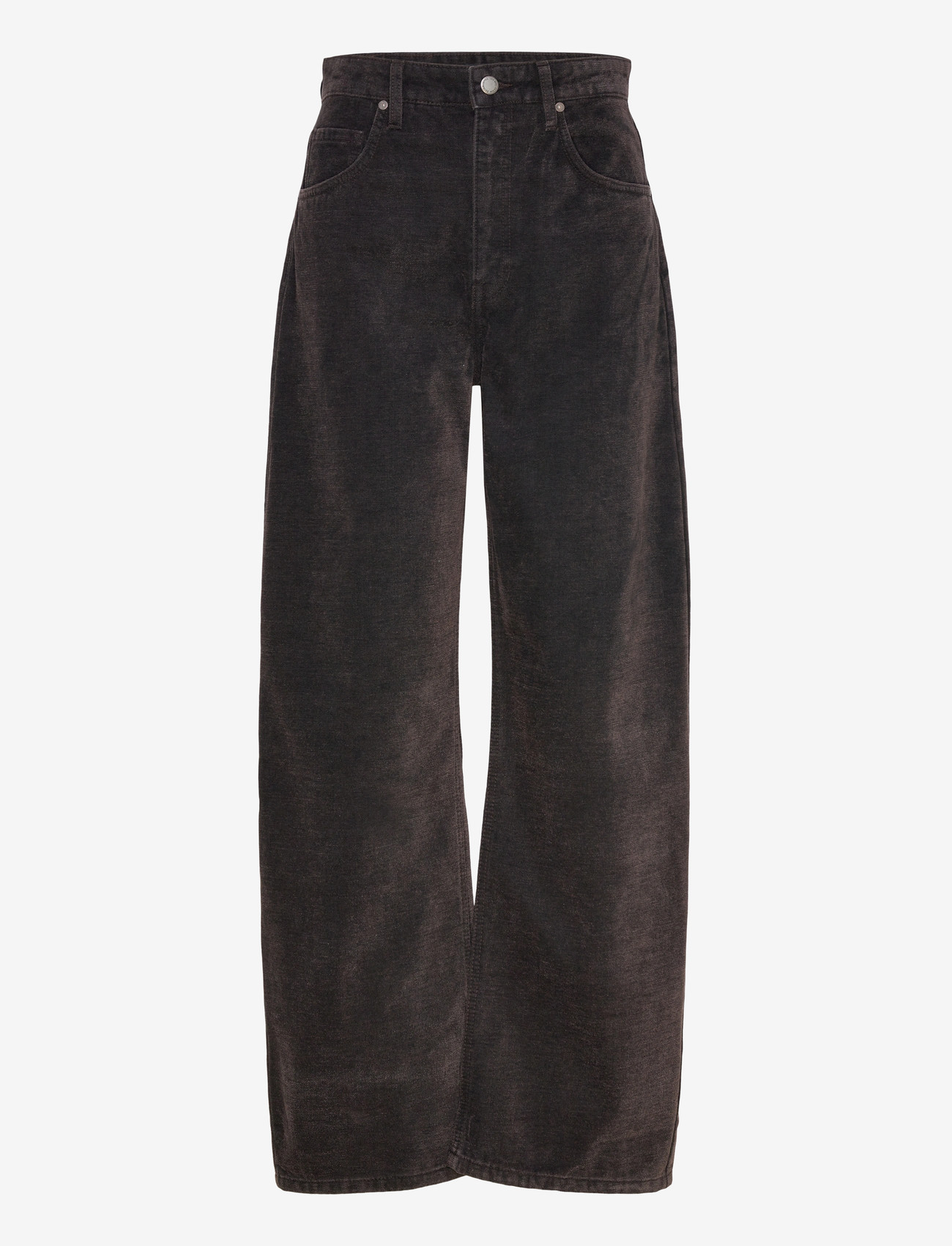 Mango - Velvet balloon jeans - jeans - dark brown - 1
