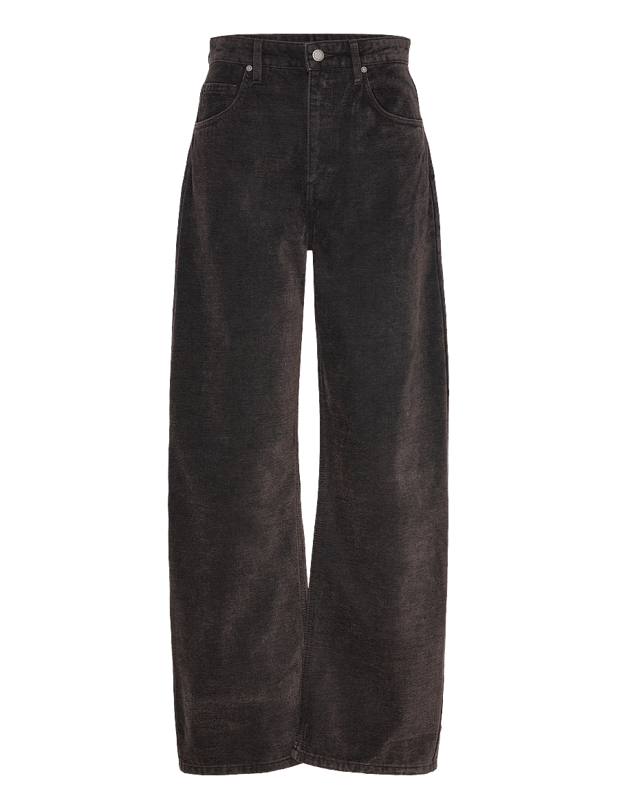 Mango - Velvet balloon jeans - barrel jeans - dark brown - 1