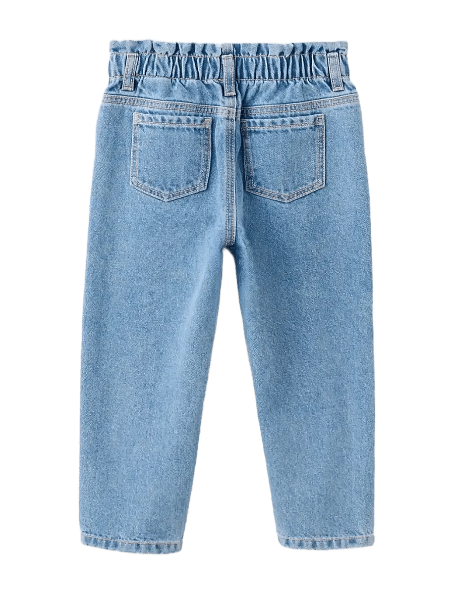 Mango - Paper bag jeans with buttons - regular jeans - open blue - 2