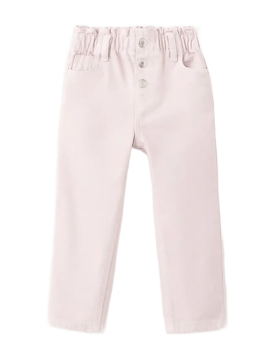 Mango - Paper bag jeans with buttons - regular jeans - pink - 0