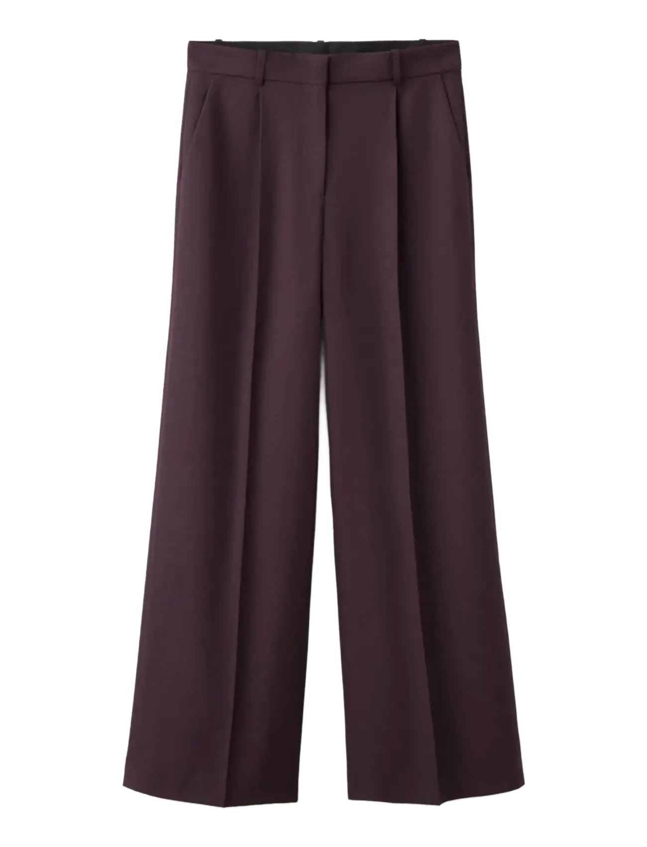 MANGO Wide Bein Anzug Hosen Burgundy - 34 - Damen