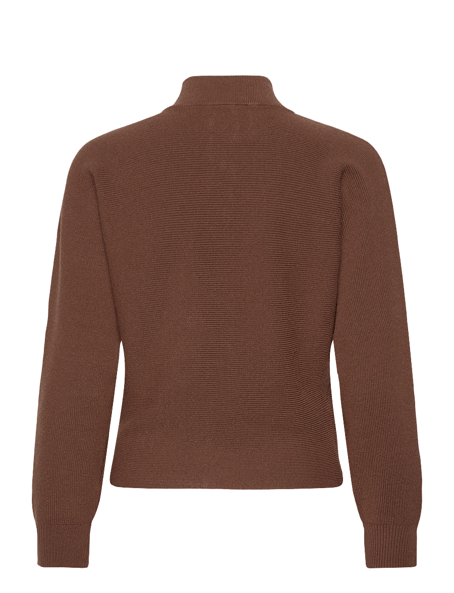 Mango - Turtleneck sweater with jewel buttons - stickade tröjor - brown - 2