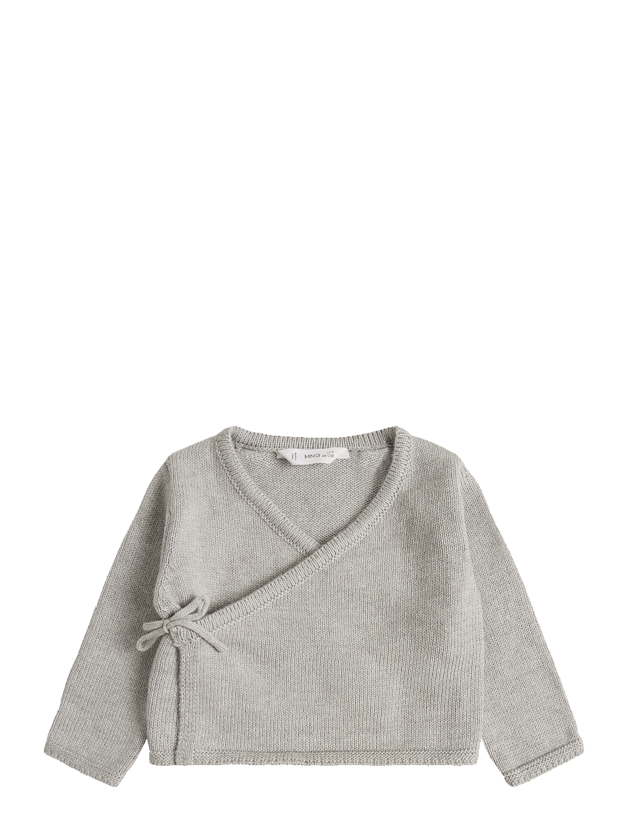 Mango - Double-breasted cardigan - cardigans - lt pastel grey - 0