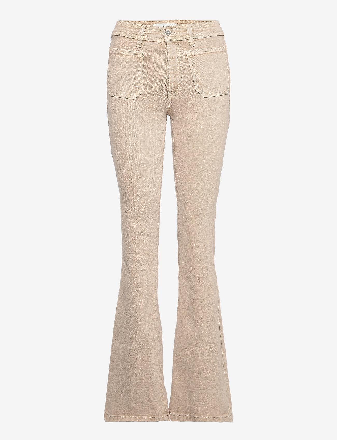 Mango - Flared jeans with pocket - beige - 0