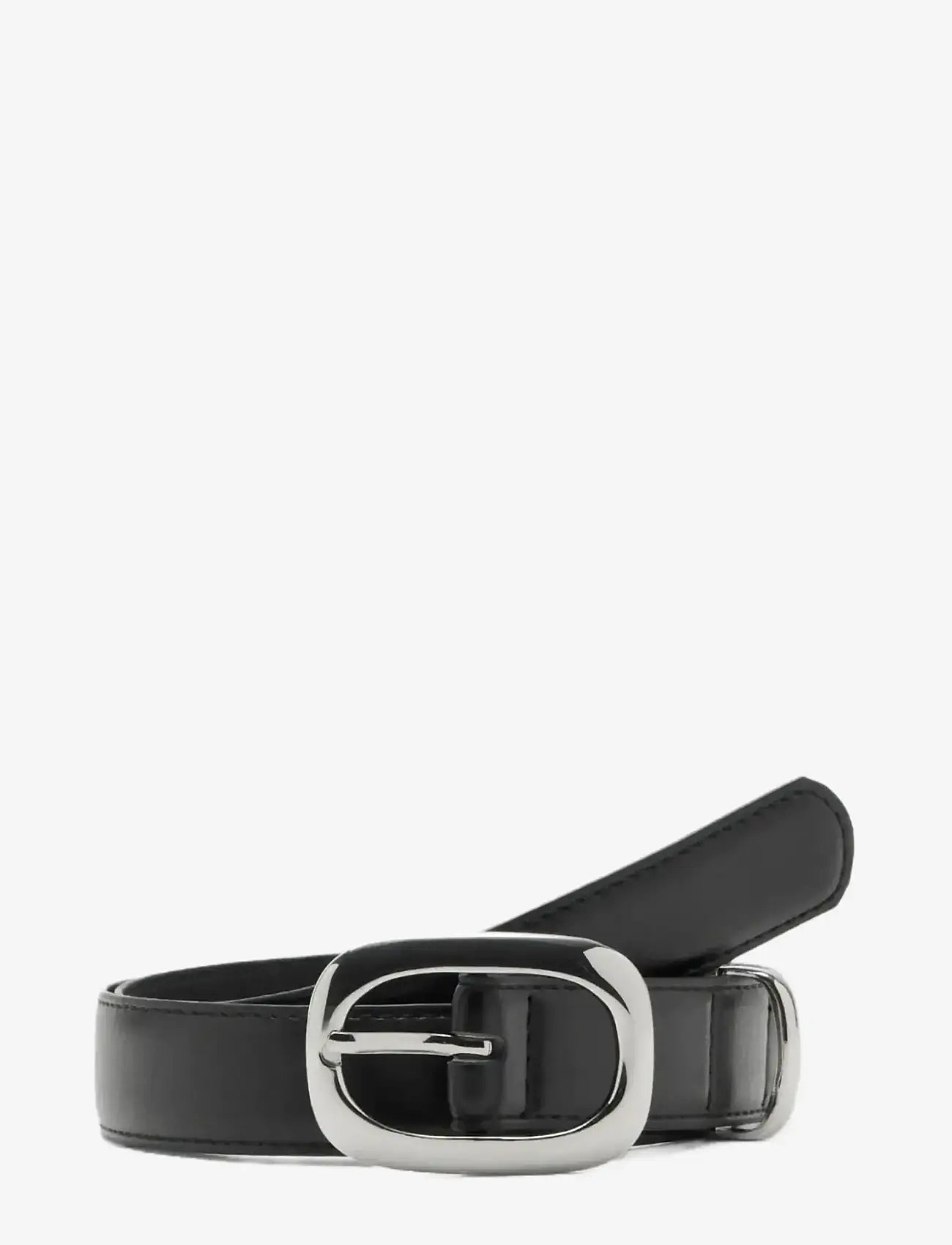 Mango - Square buckle belt - casual bælter - black - 0
