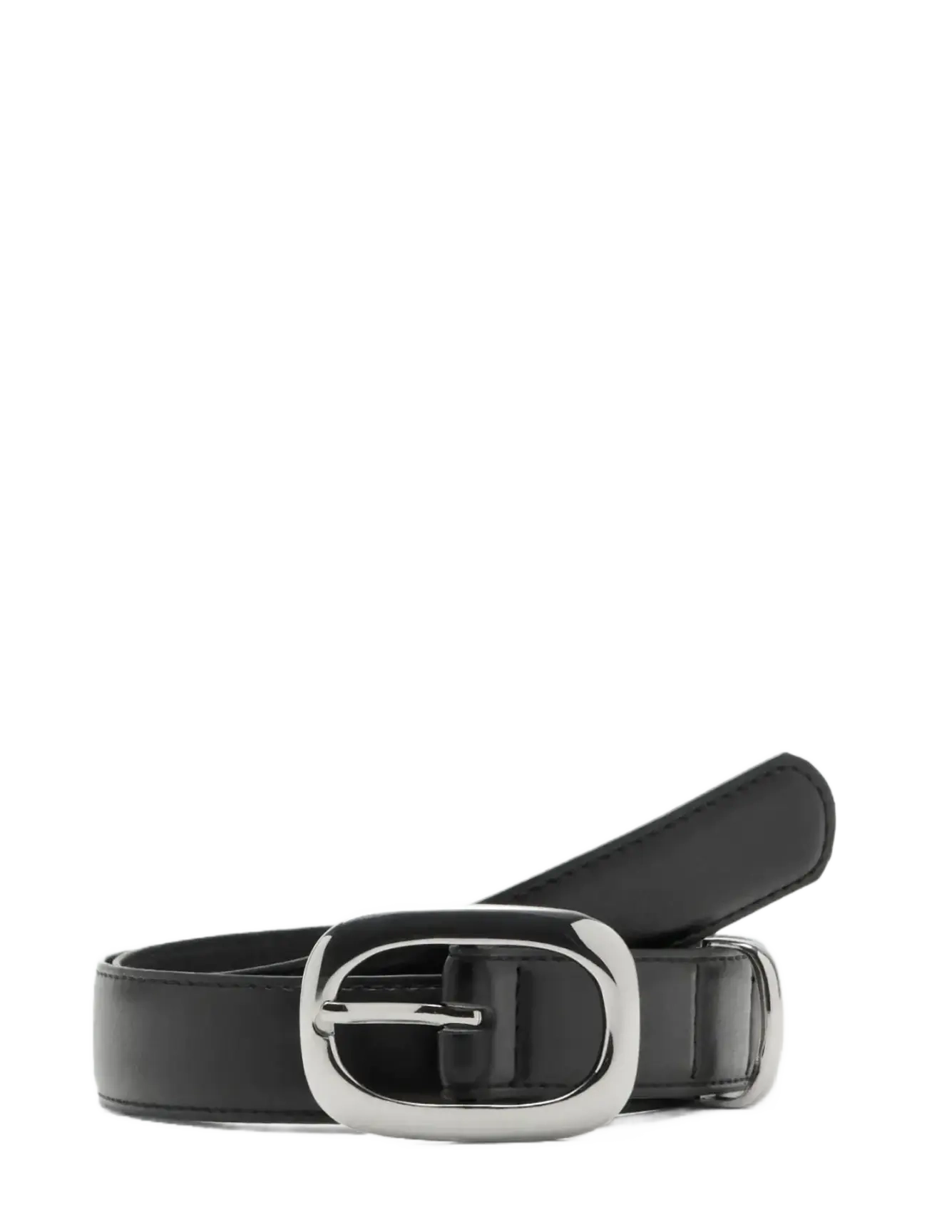 Mango Square buckle belt - Nyheder - BLACK / black