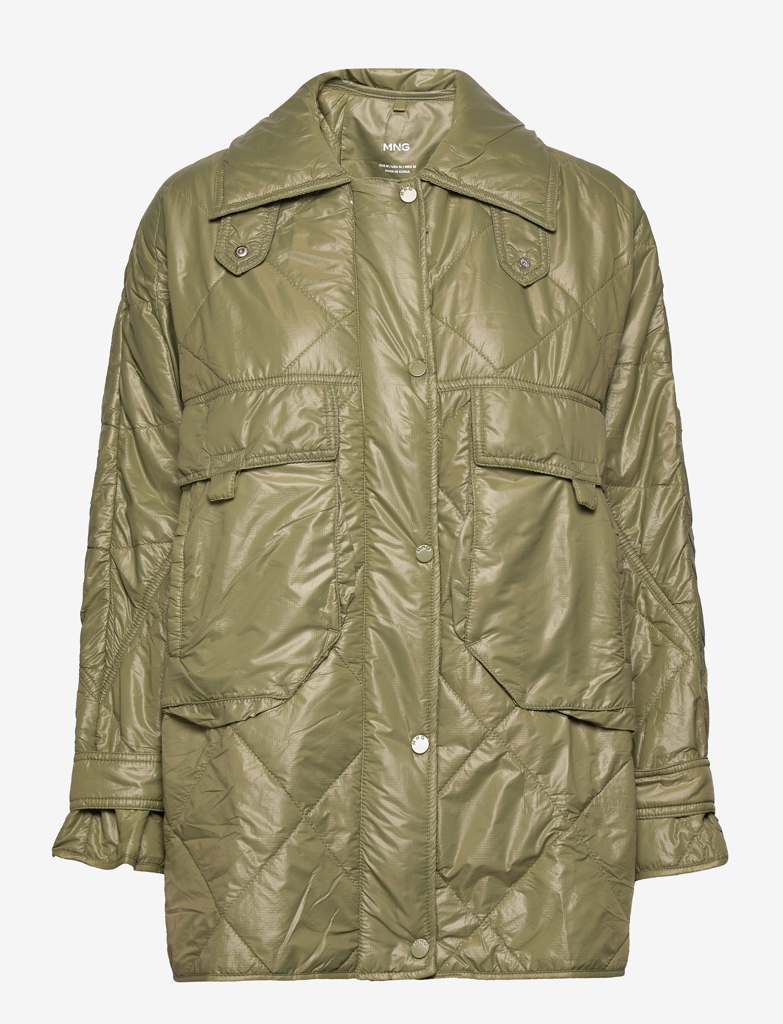 MANGO Ultralight Quilted Jacke Grün - XS - Damen