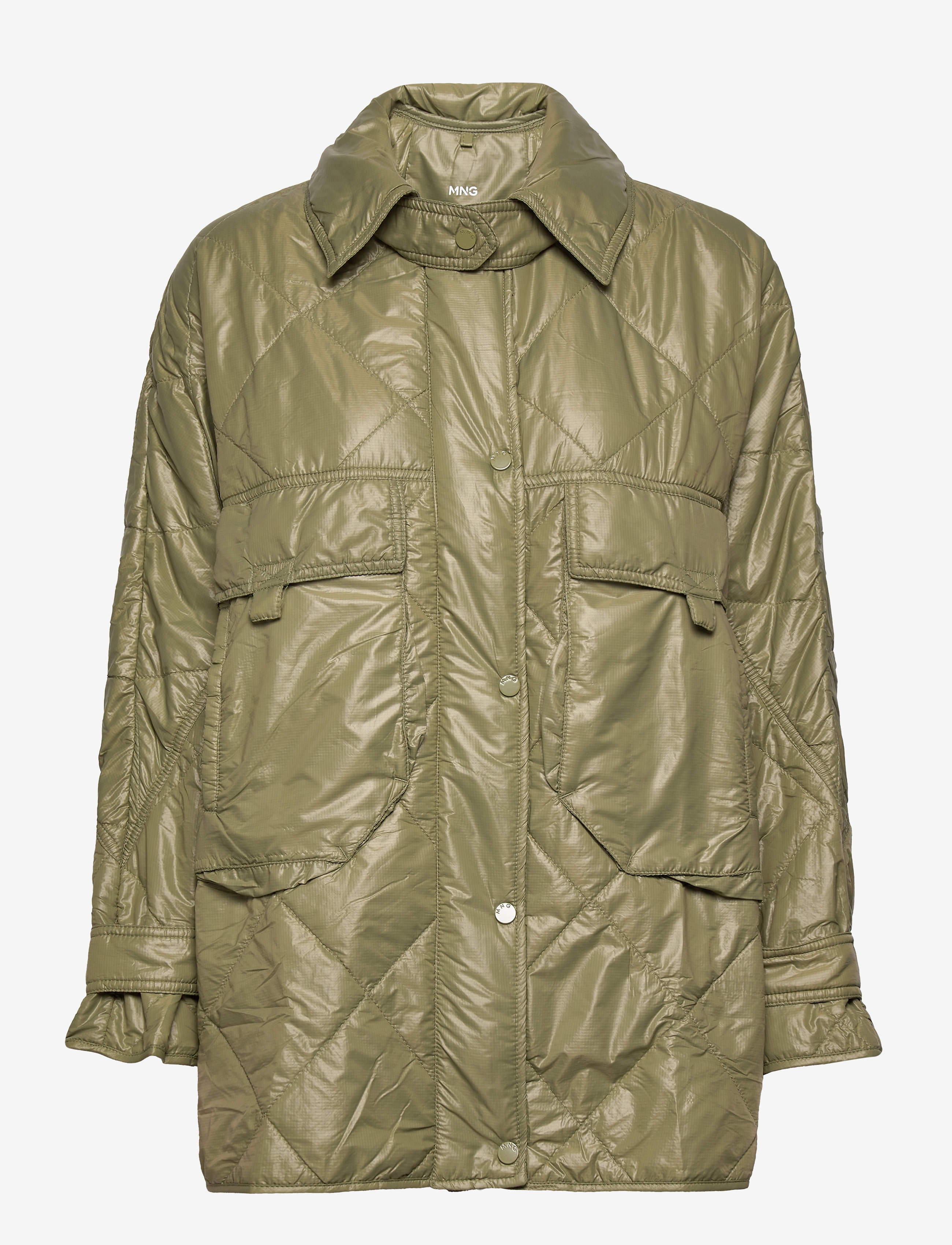 Mango - Ultralight quilted jacket - overtøj - khaki - 2