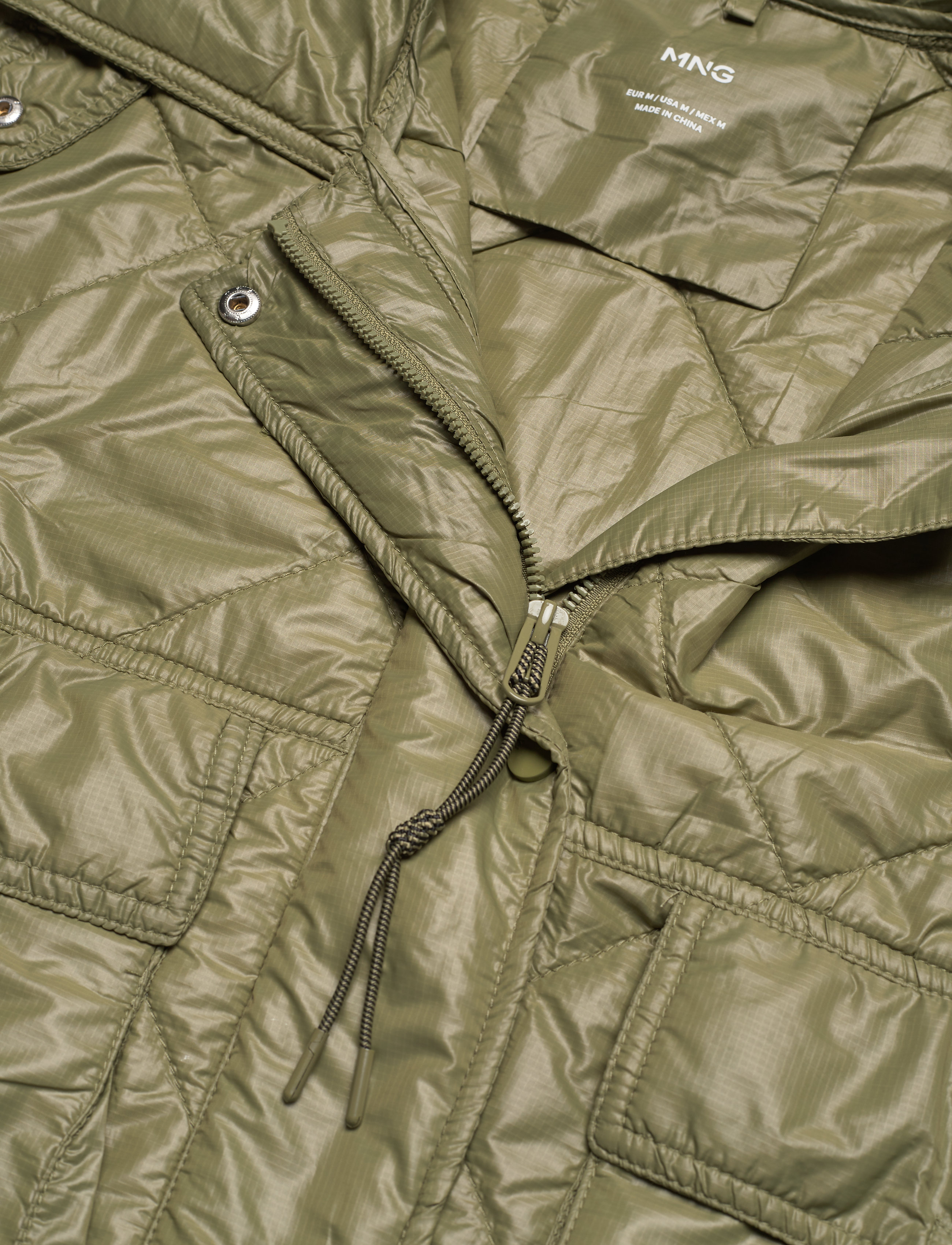 Mango - Ultralight quilted jacket - overtøj - khaki - 4