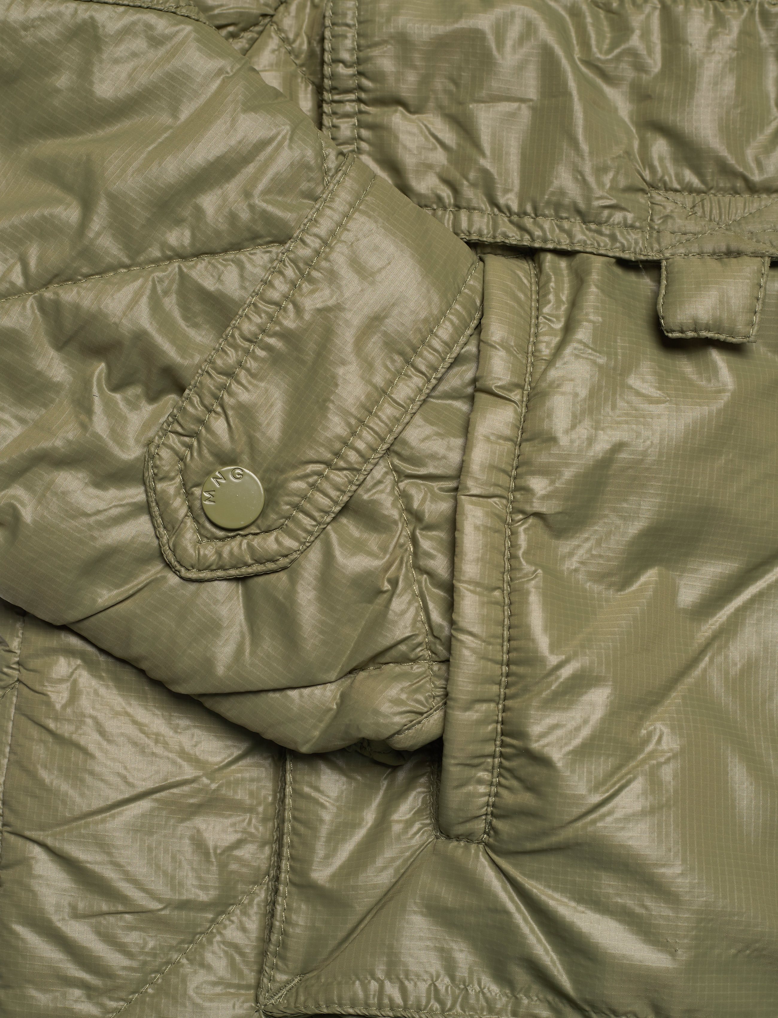 Mango - Ultralight quilted jacket - overtøj - khaki - 5