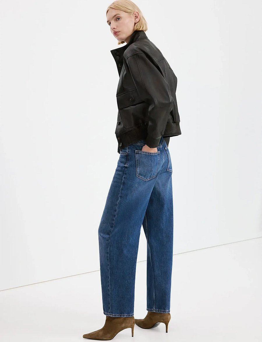 Mango - High-waisted barrel jeans - barrel jeans - open blue - 2