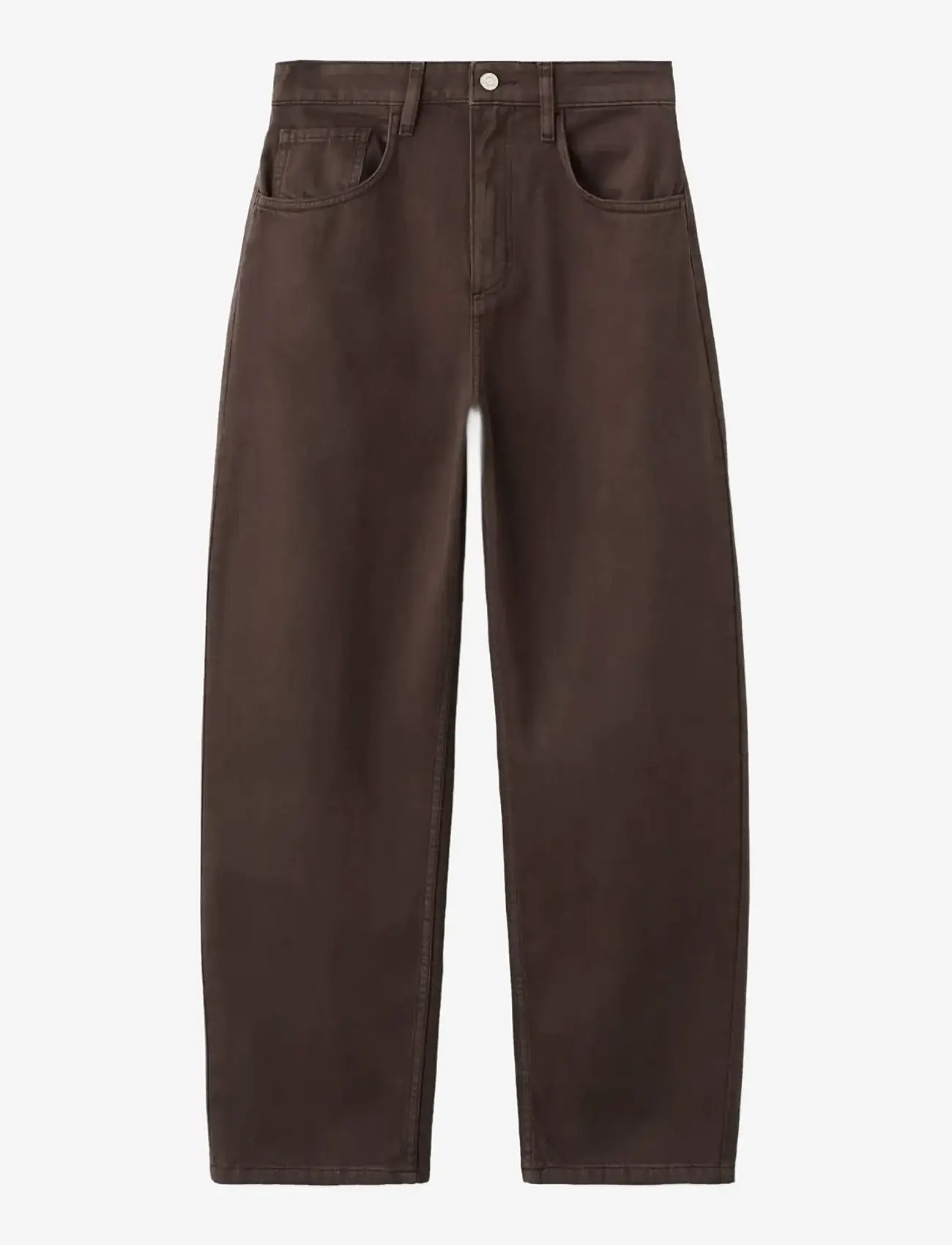 Mango - High-waisted barrel jeans - die niedrigsten preise - dark brown - 1
