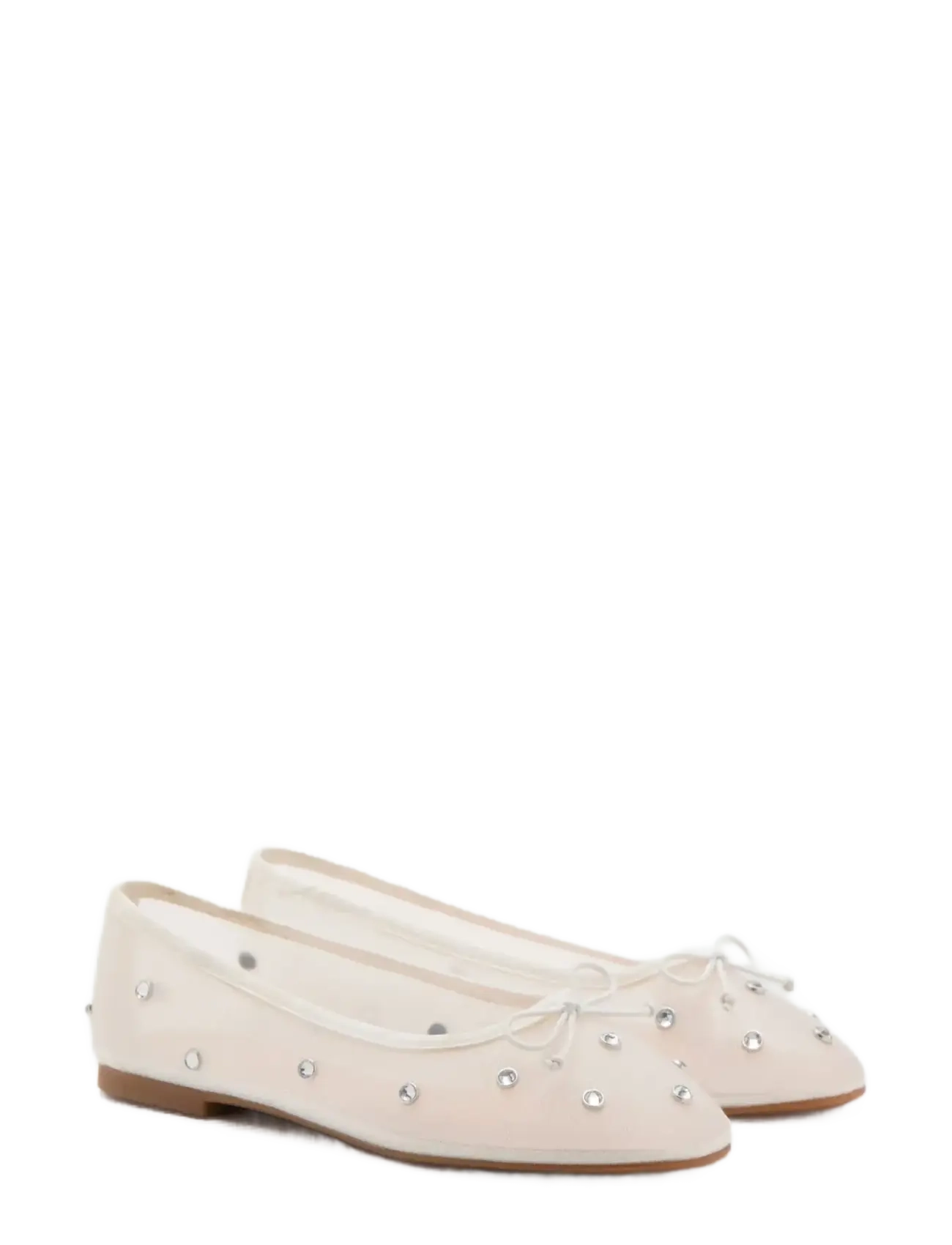 Mango - Rhinestone ballet flats - ballerinaskor & slip-ons - natural white - 1
