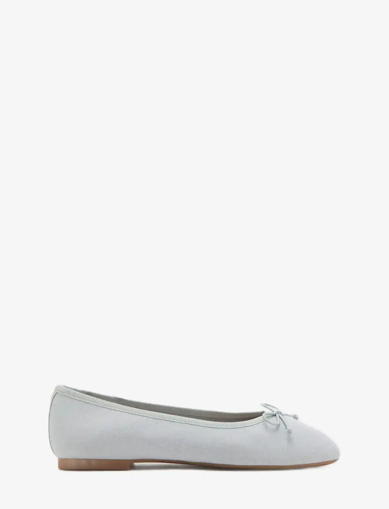 Mango - Linen ballerina flat with bow - turquoise - aqua - 0