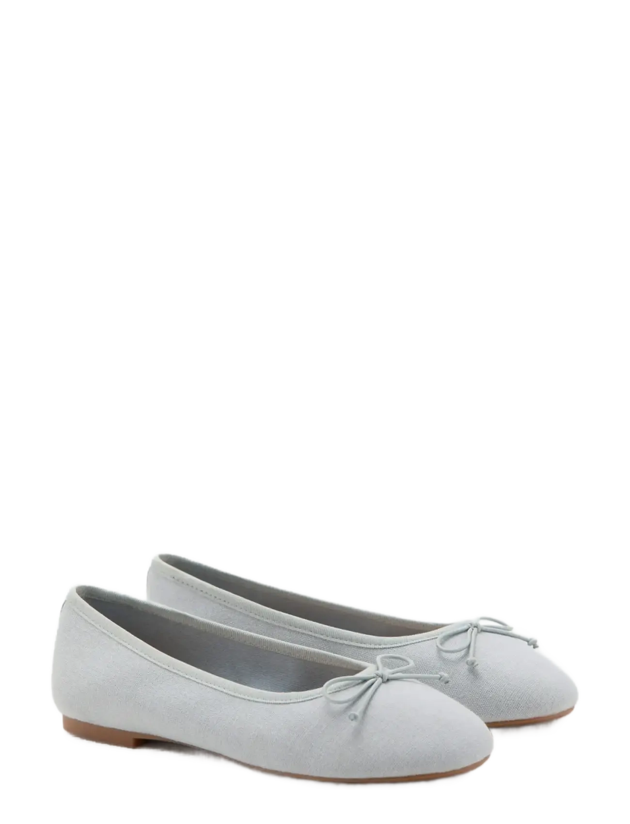 Mango - Linen ballerina flat with bow - ballerinaer og slip-ons - turquoise - aqua - 1