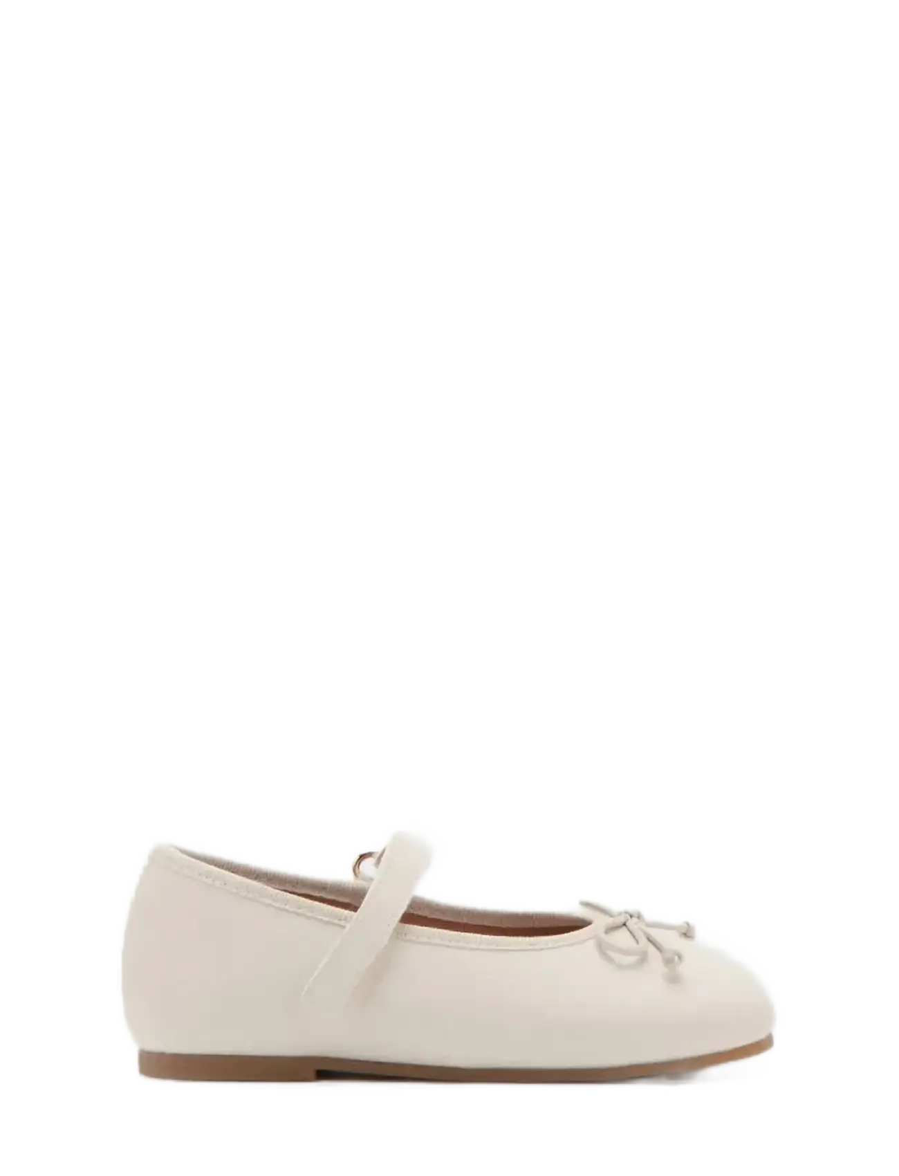 Mango Ballerinas with strip and bow detail - Skor - NATURAL WHITE / white
