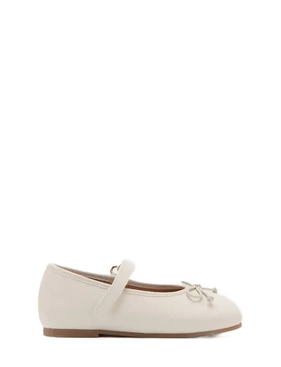 Mango - Ballerinas with strip and bow detail - ballerinaskor & slip-ons - natural white - 0