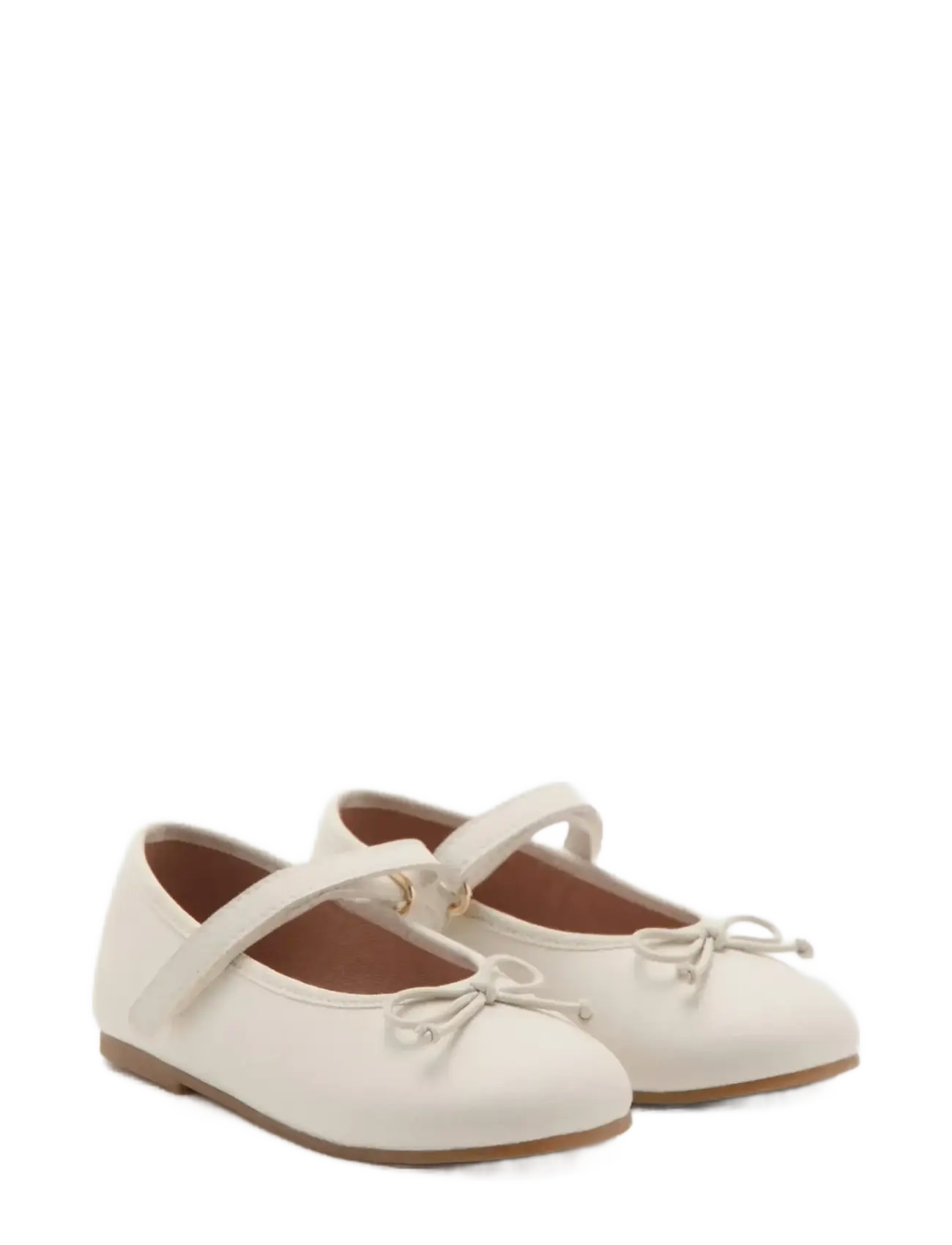 Mango - Ballerinas with strip and bow detail - ballerinaskor & slip-ons - natural white - 1