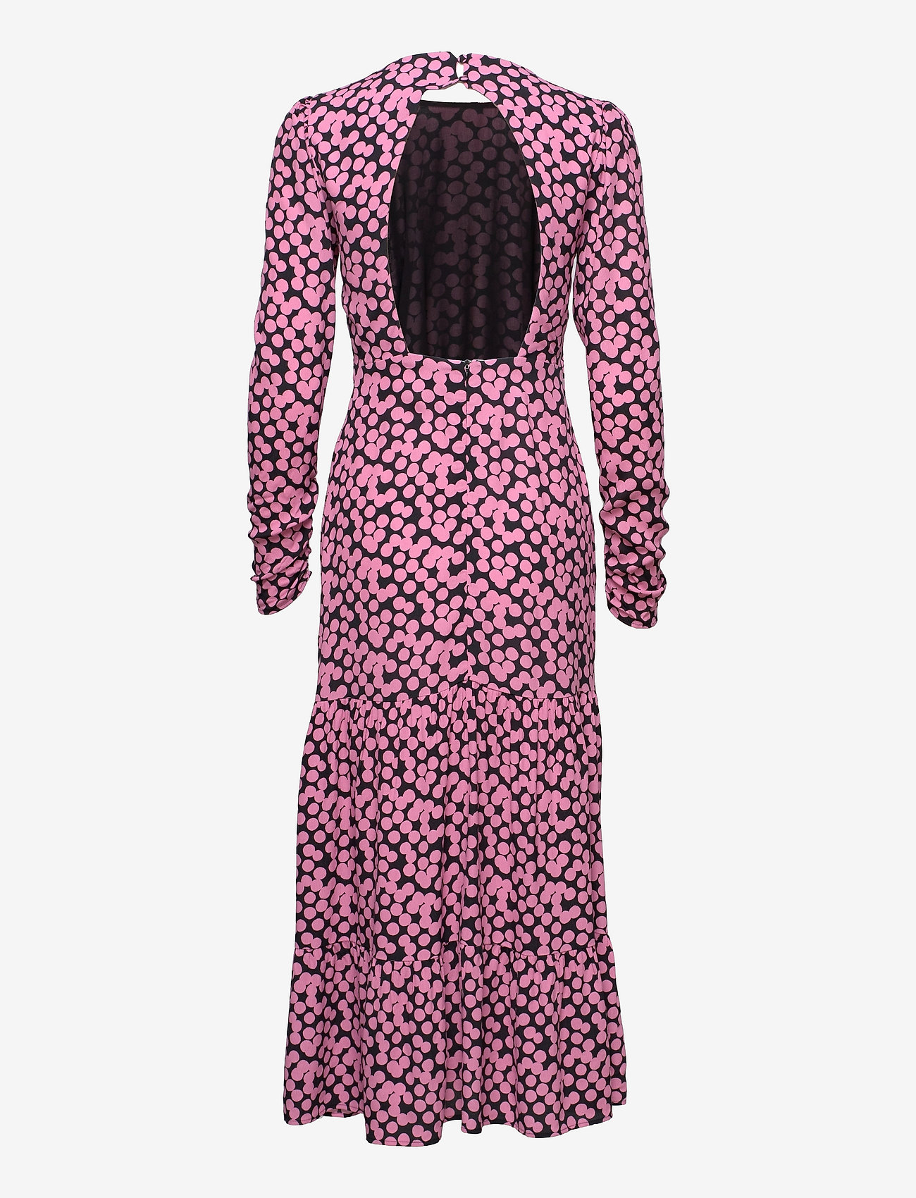 Mango - Printed cut-out detail dress - black - 1