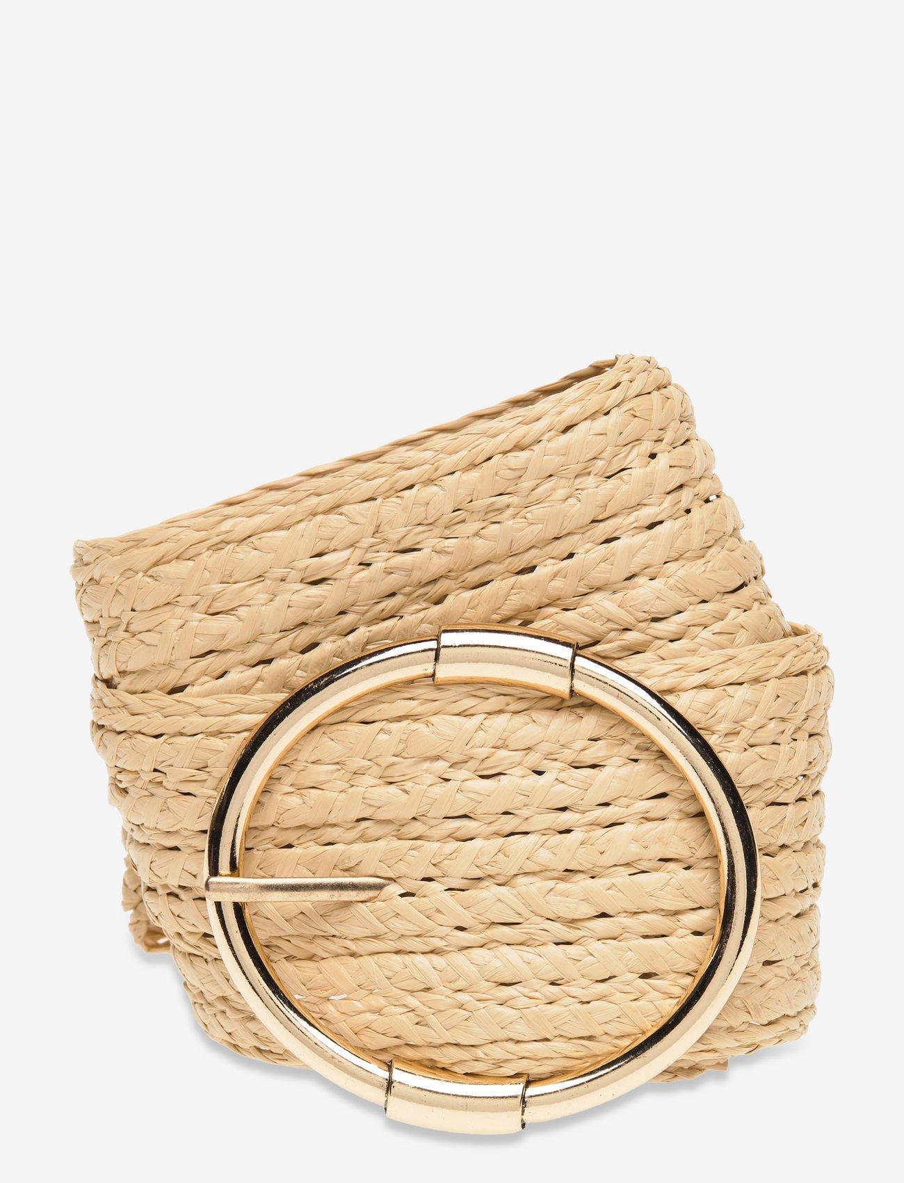 Mango - Rounded buckle belt - ecru - 1