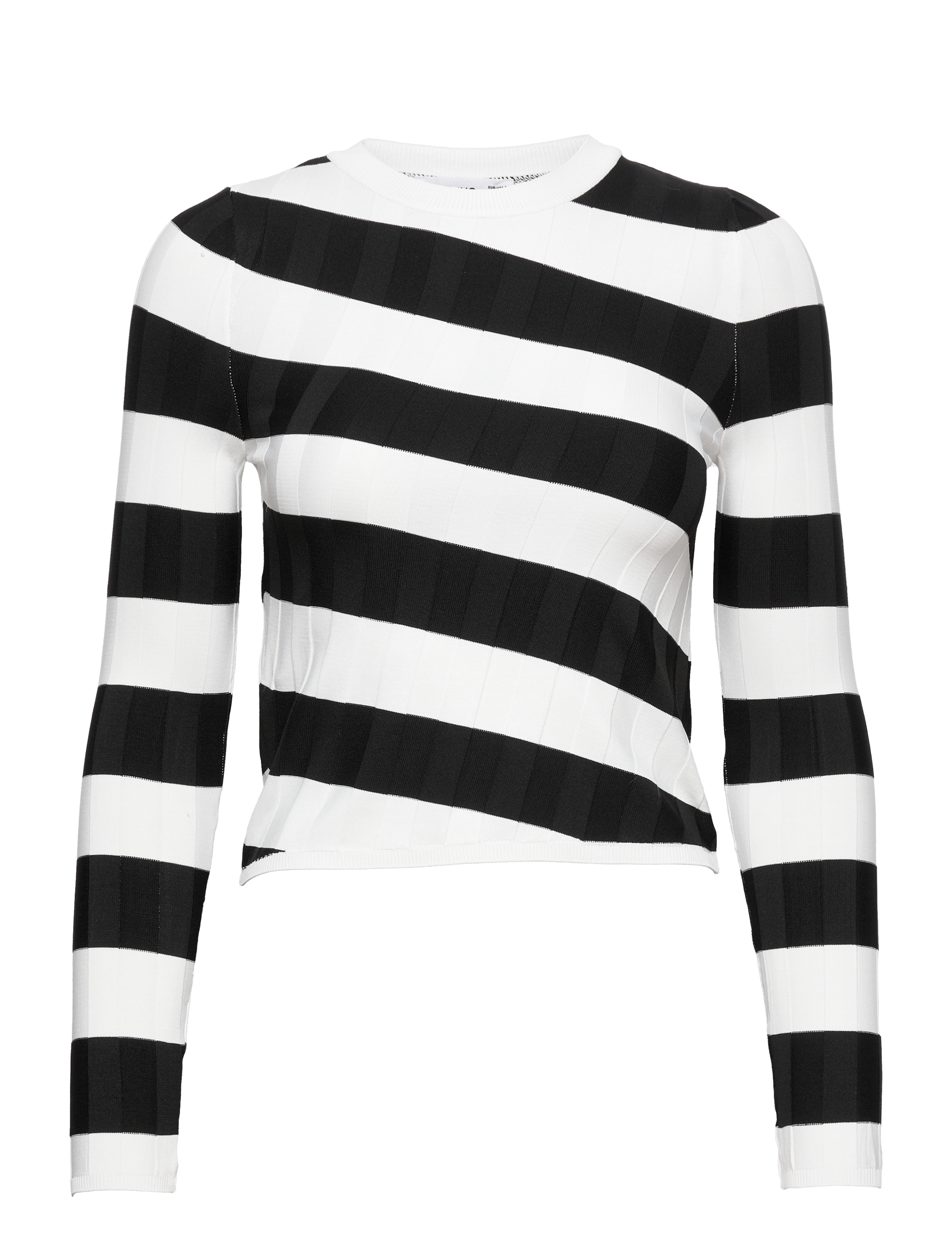 Mango - Striped knit sweater - black - 0