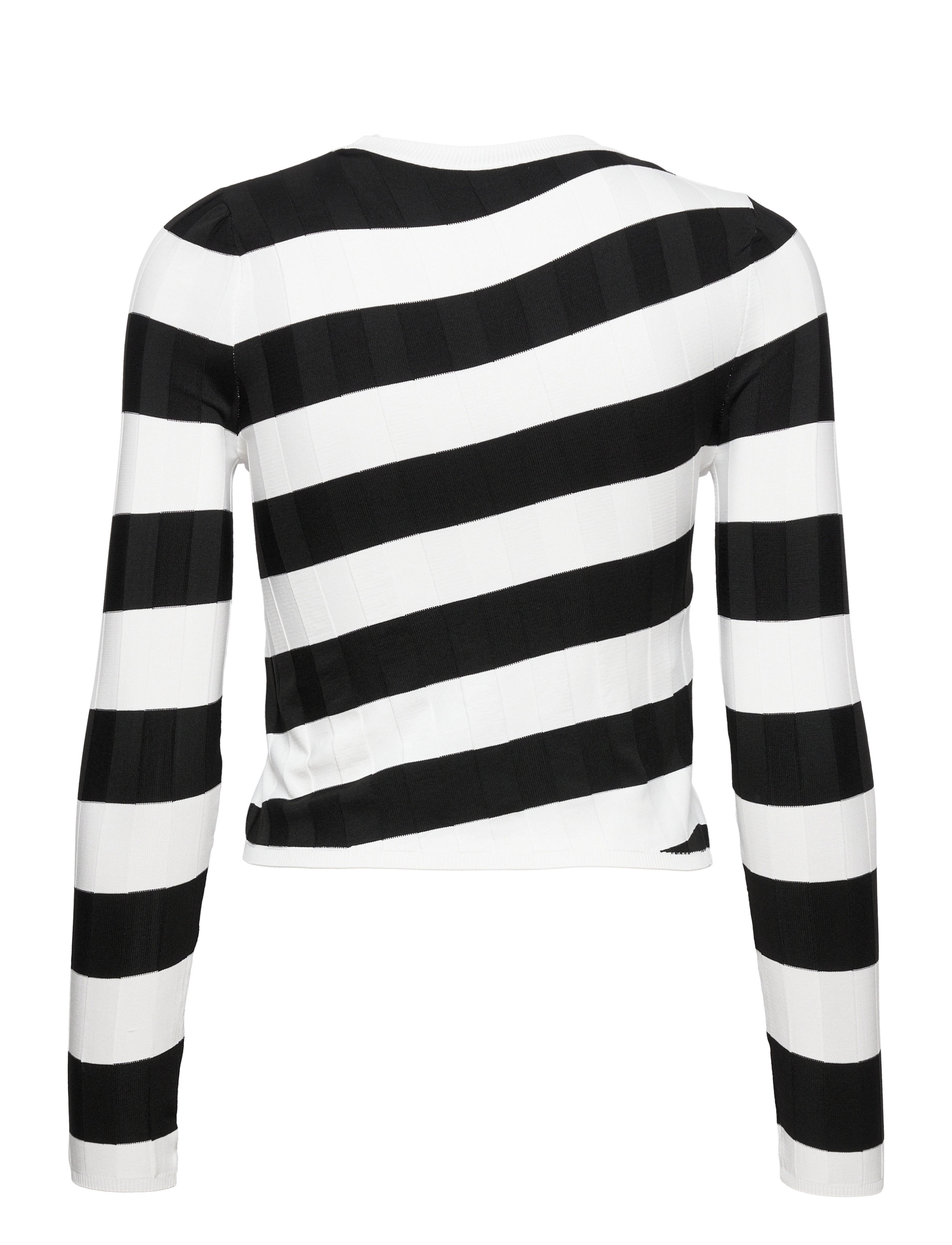 Mango - Striped knit sweater - black - 2