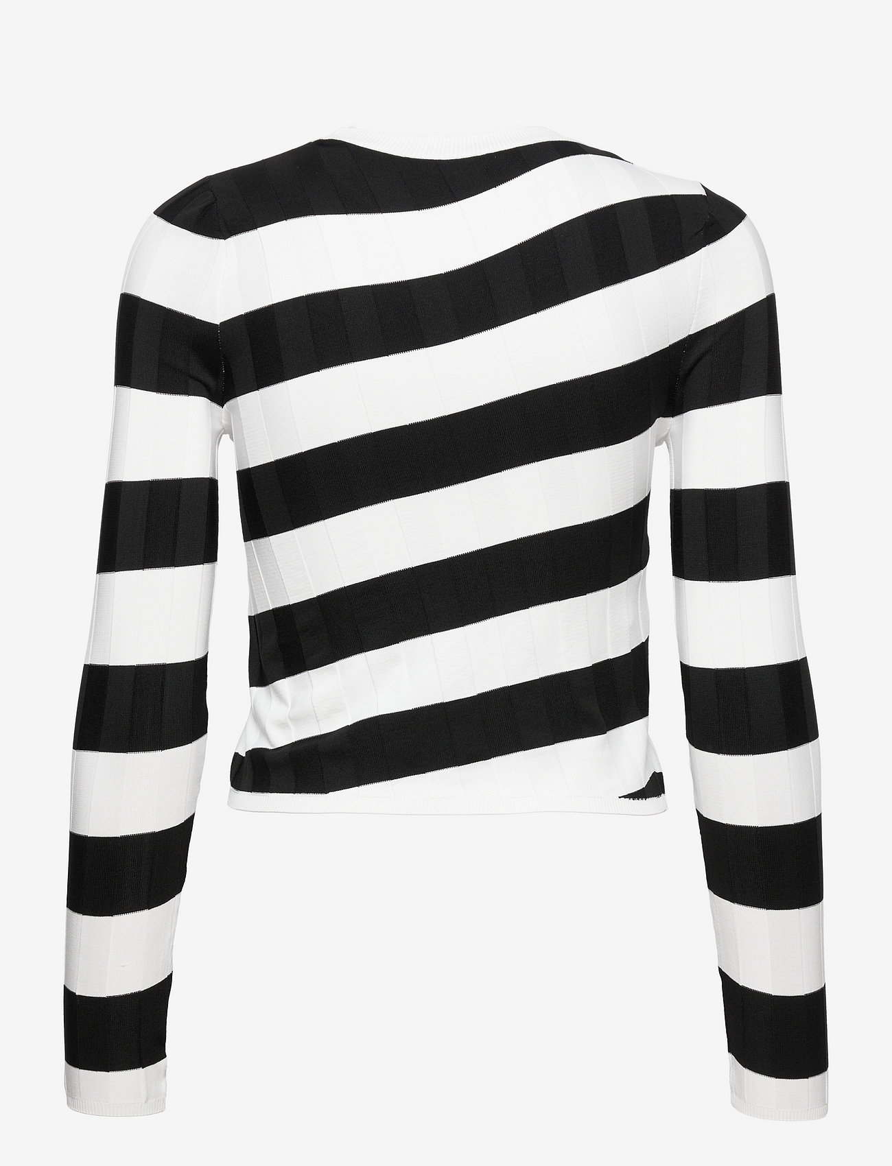 Mango - Striped knit sweater - black - 3