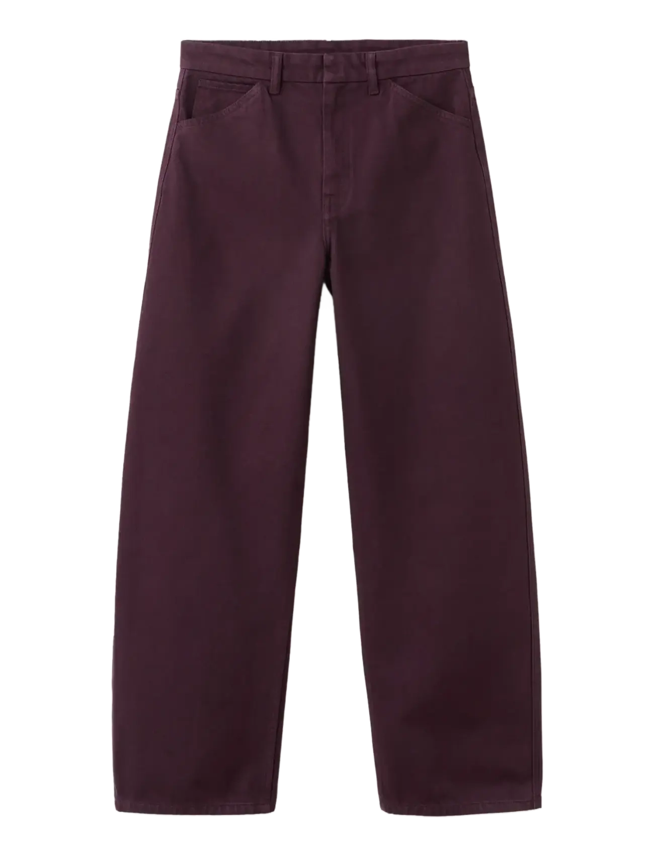 MANGO Mid-Rise Balloon Jeans Burgundy - 36 - Damen