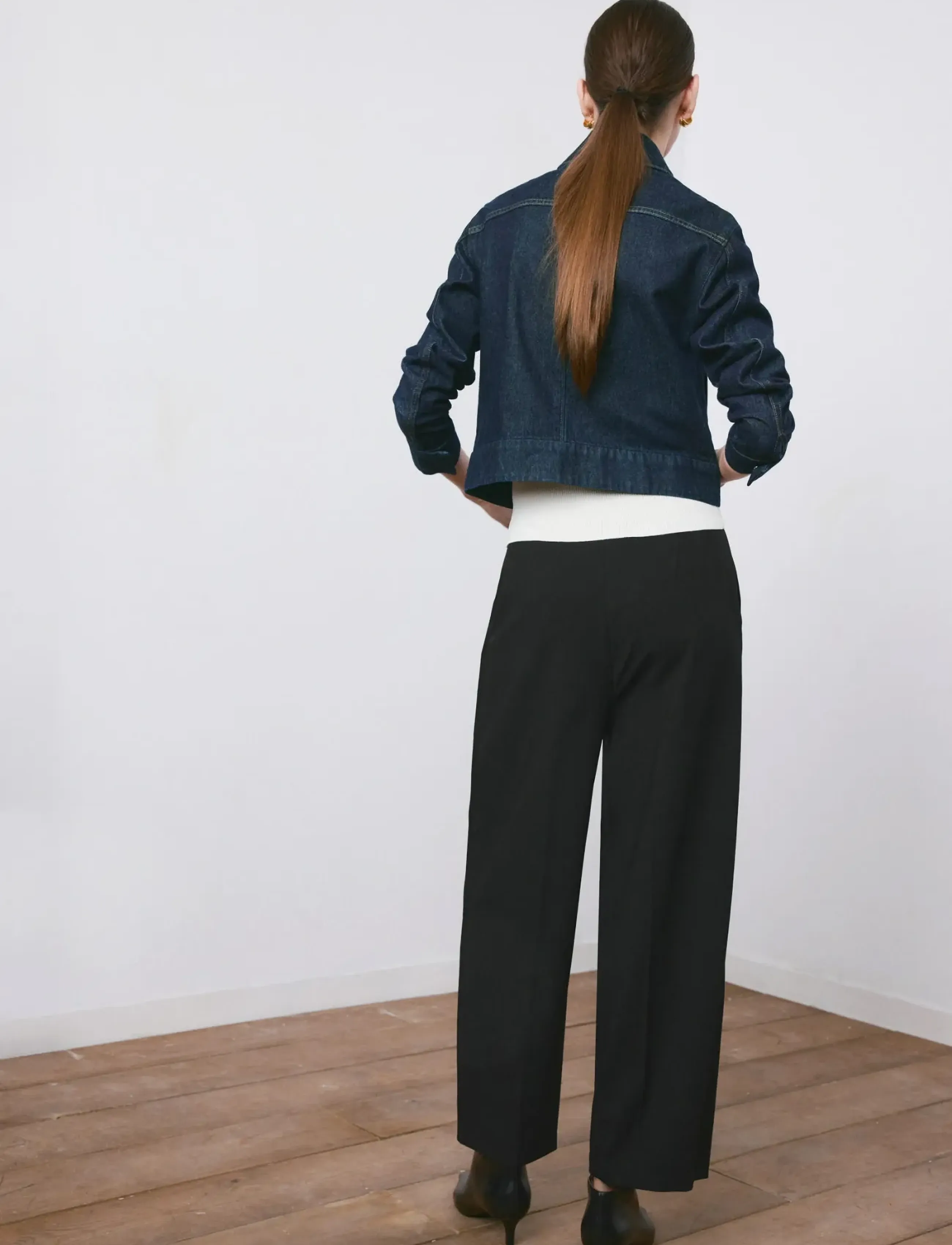 Mango - Straight-fit pleated trousers - kostymbyxor - black - 2