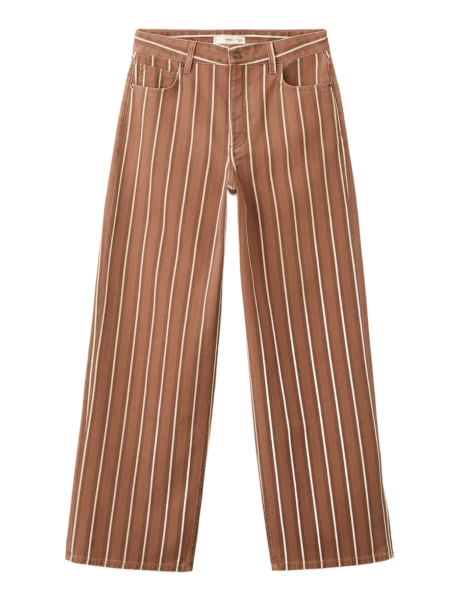 Mango - Straight striped jeans - raka jeans - medium brown - 1