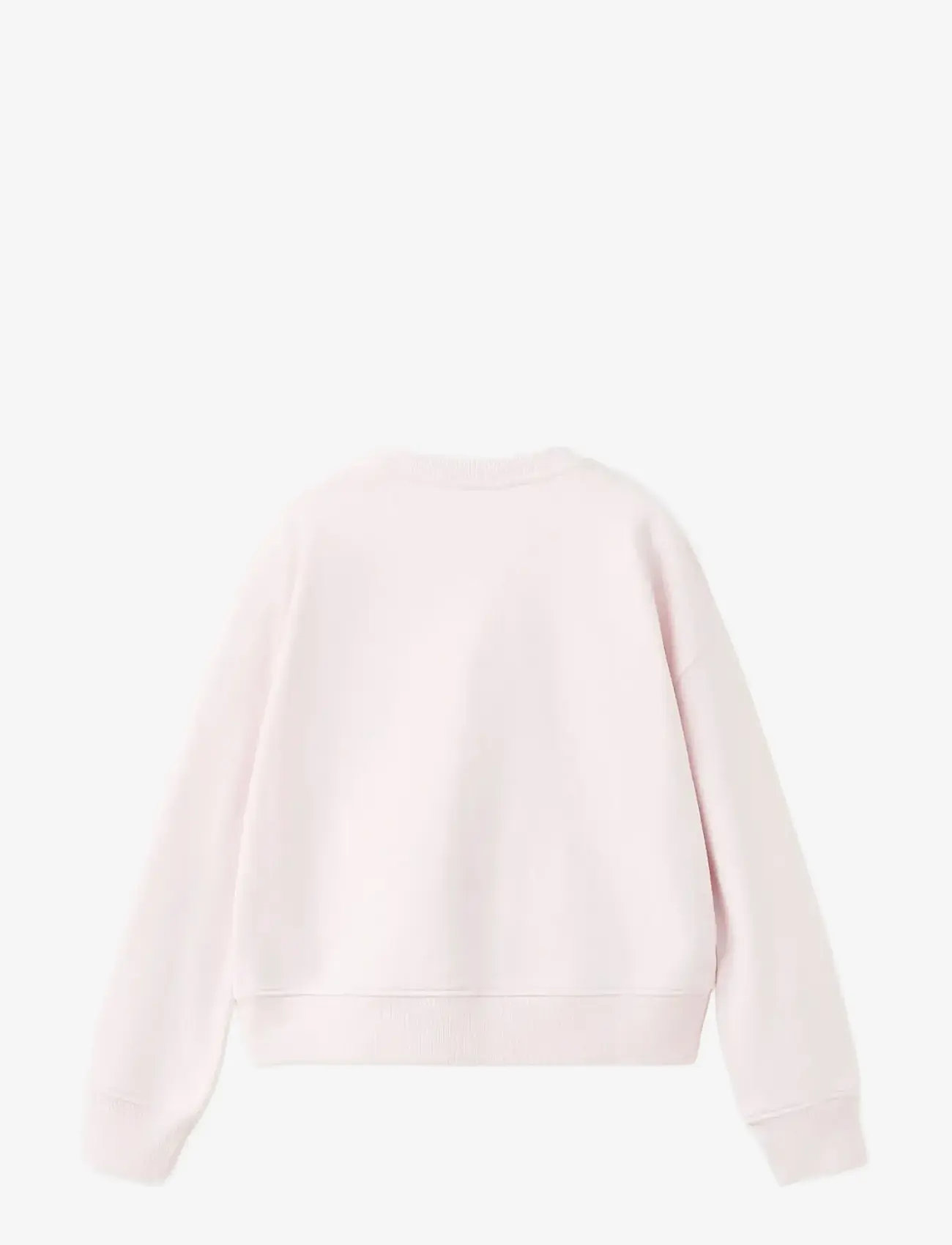Mango - Cotton sweatshirt with text - sweatshirts - pink - 1
