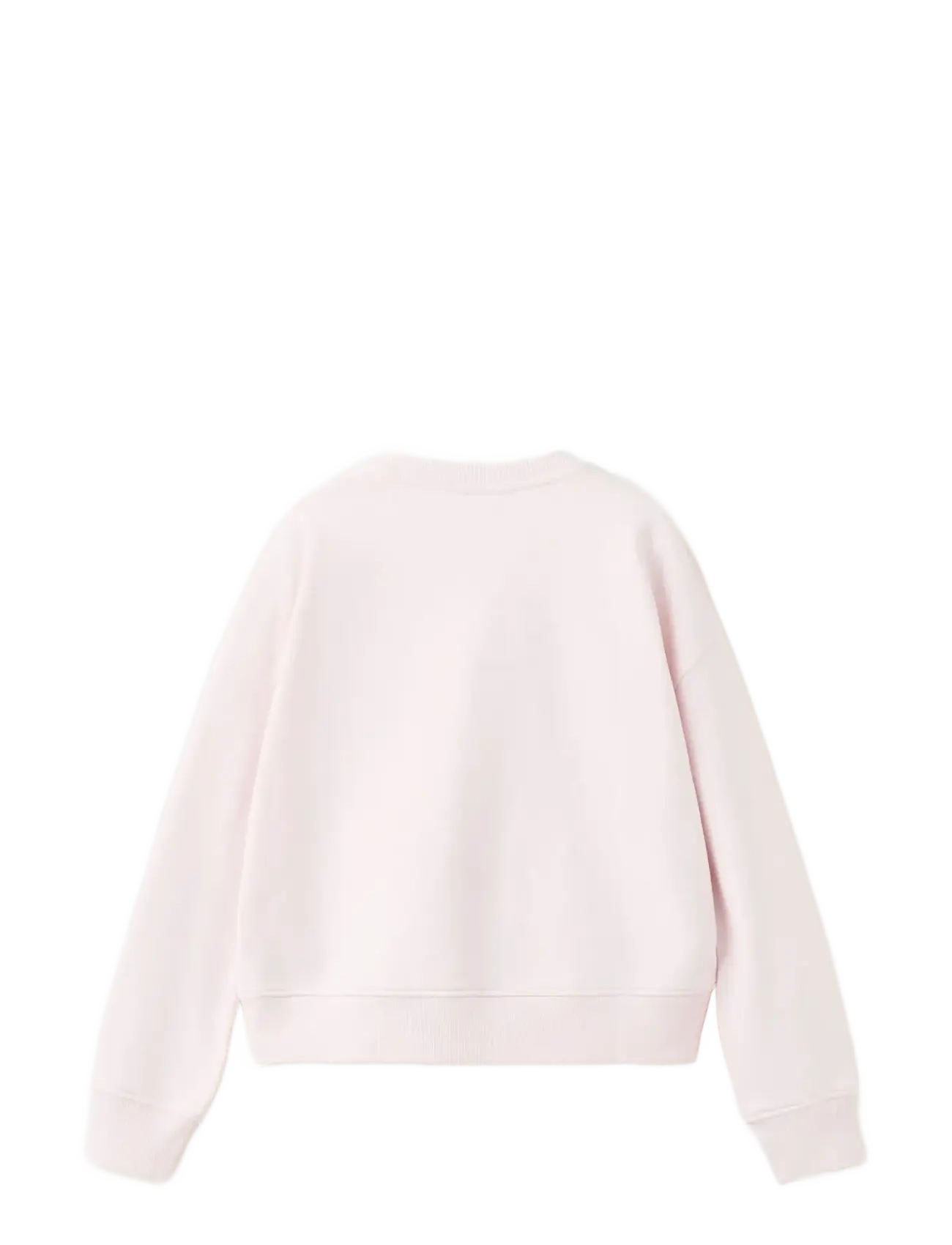 Mango - Cotton sweatshirt with text - sweatshirts - pink - 1