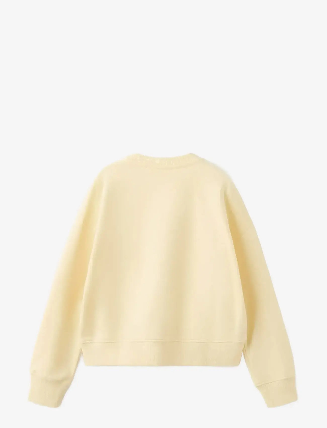 Mango - Cotton sweatshirt with text - sweatshirts - yellow - 2
