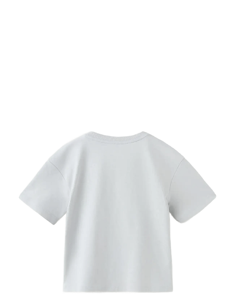 Mango - Printed cotton-blend t-shirt - kortærmede t-shirts - lt-pastel blue - 1