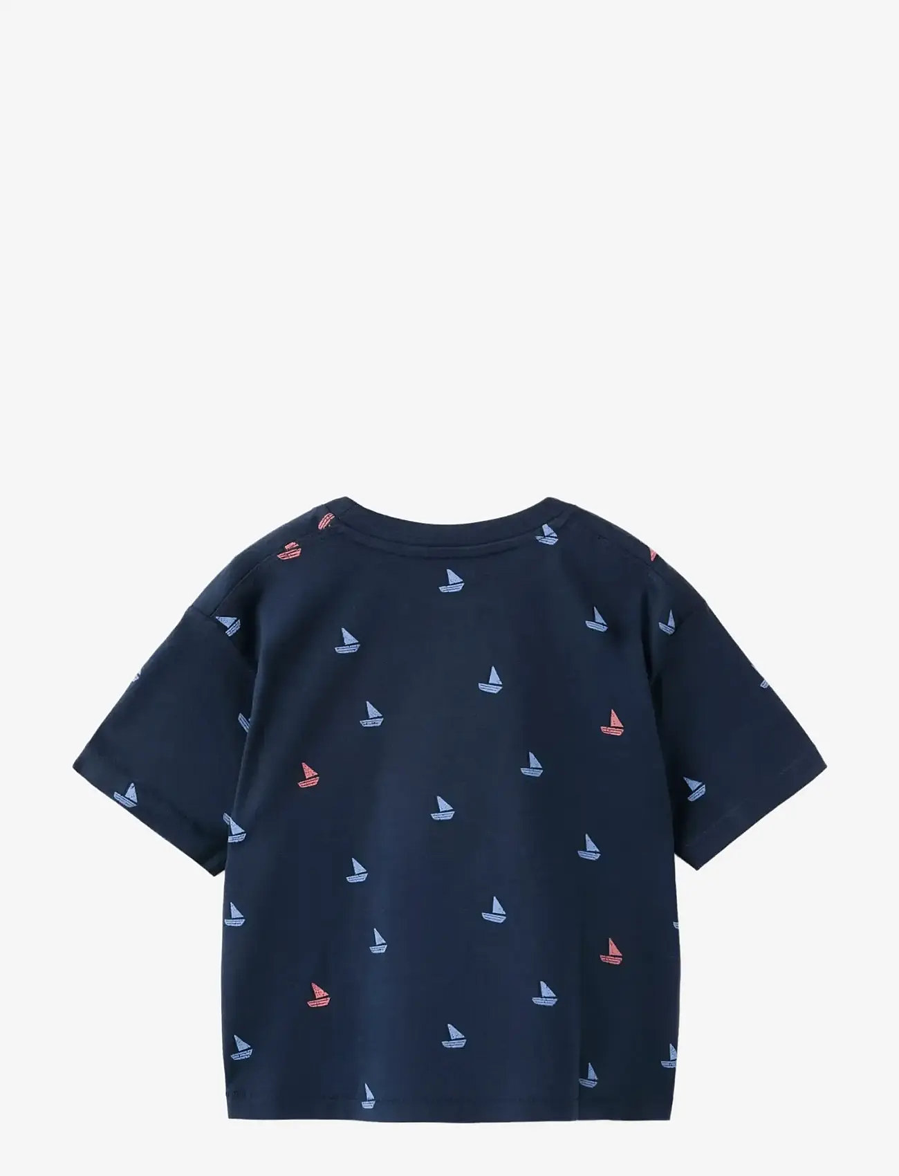 Mango - Printed t-shirt with boat print - kortærmede t-shirts - navy - 1